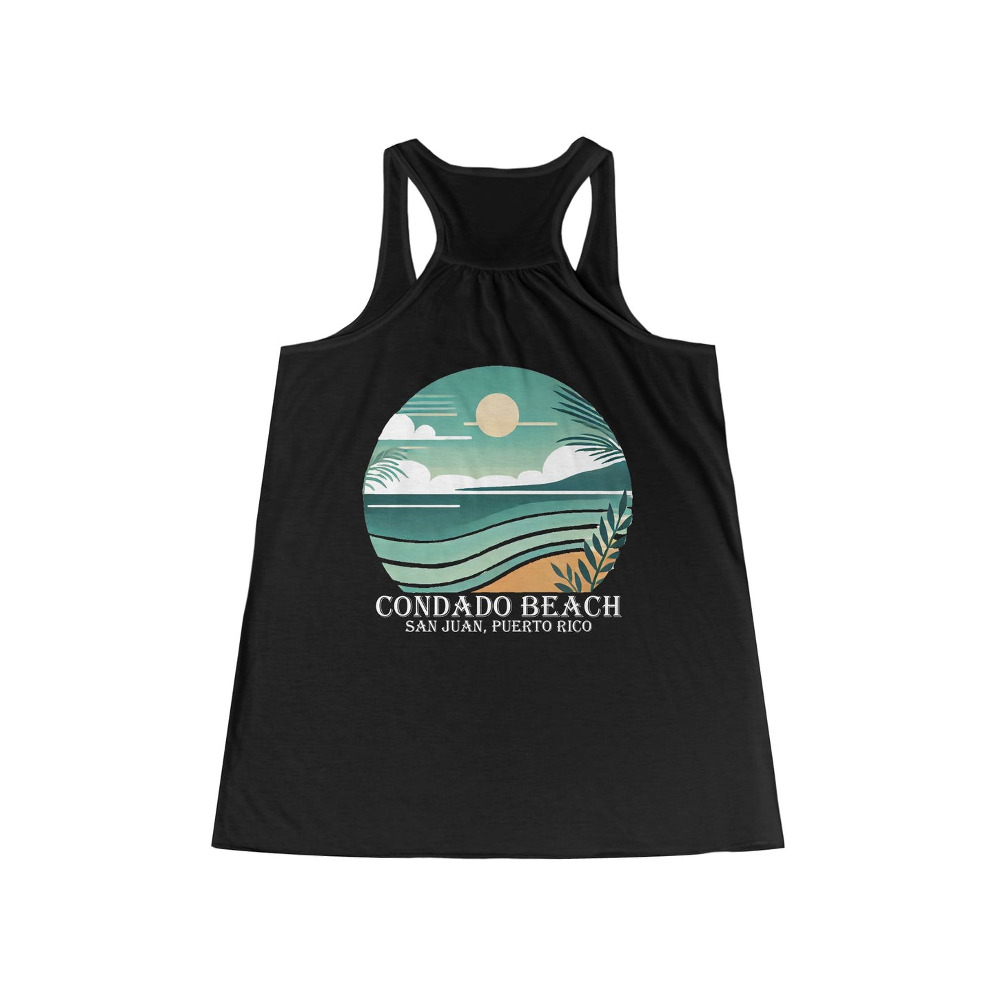 Coastal Vibes Condado Beach Women's Flowy Racerback Tank