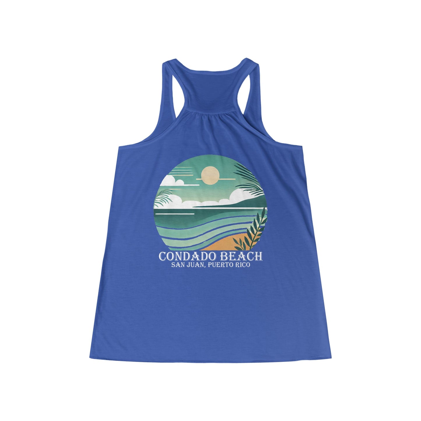 Coastal Vibes Condado Beach Women's Flowy Racerback Tank