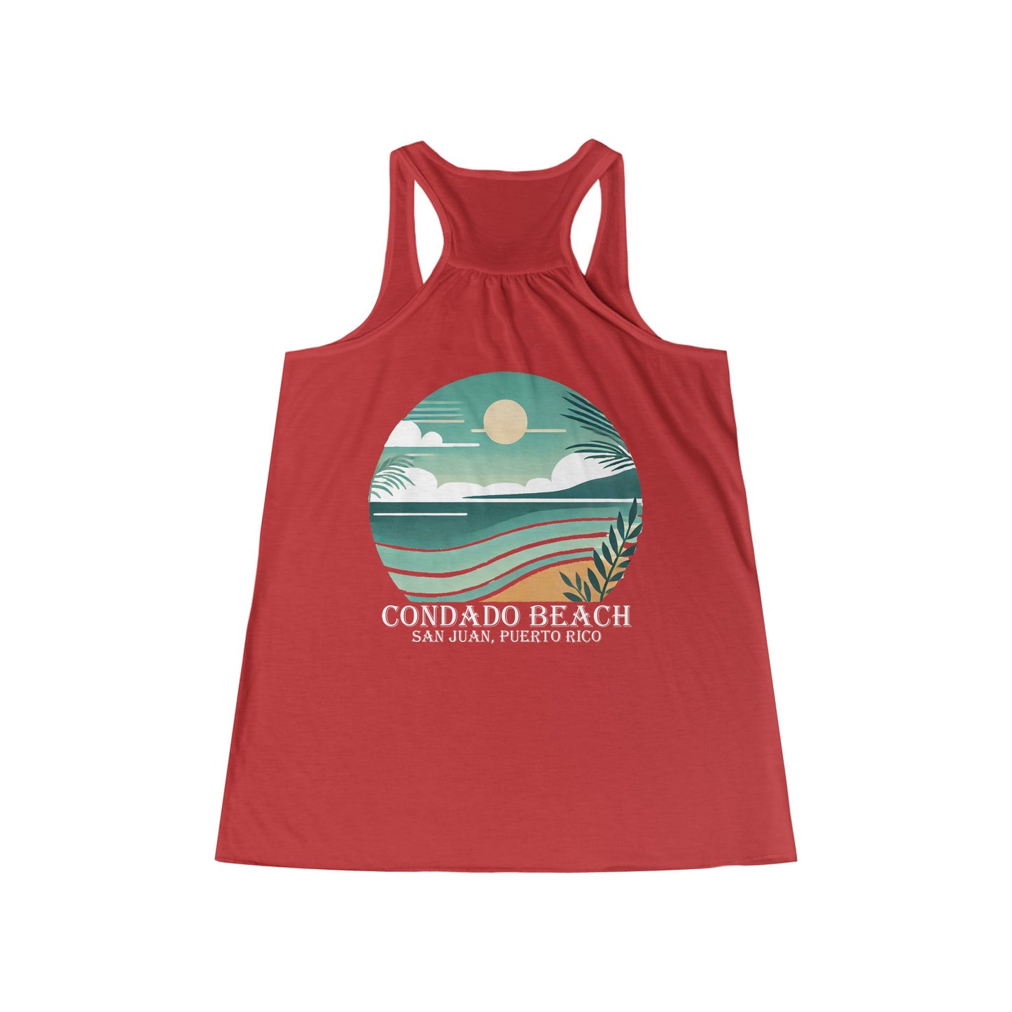 Coastal Vibes Condado Beach Women's Flowy Racerback Tank