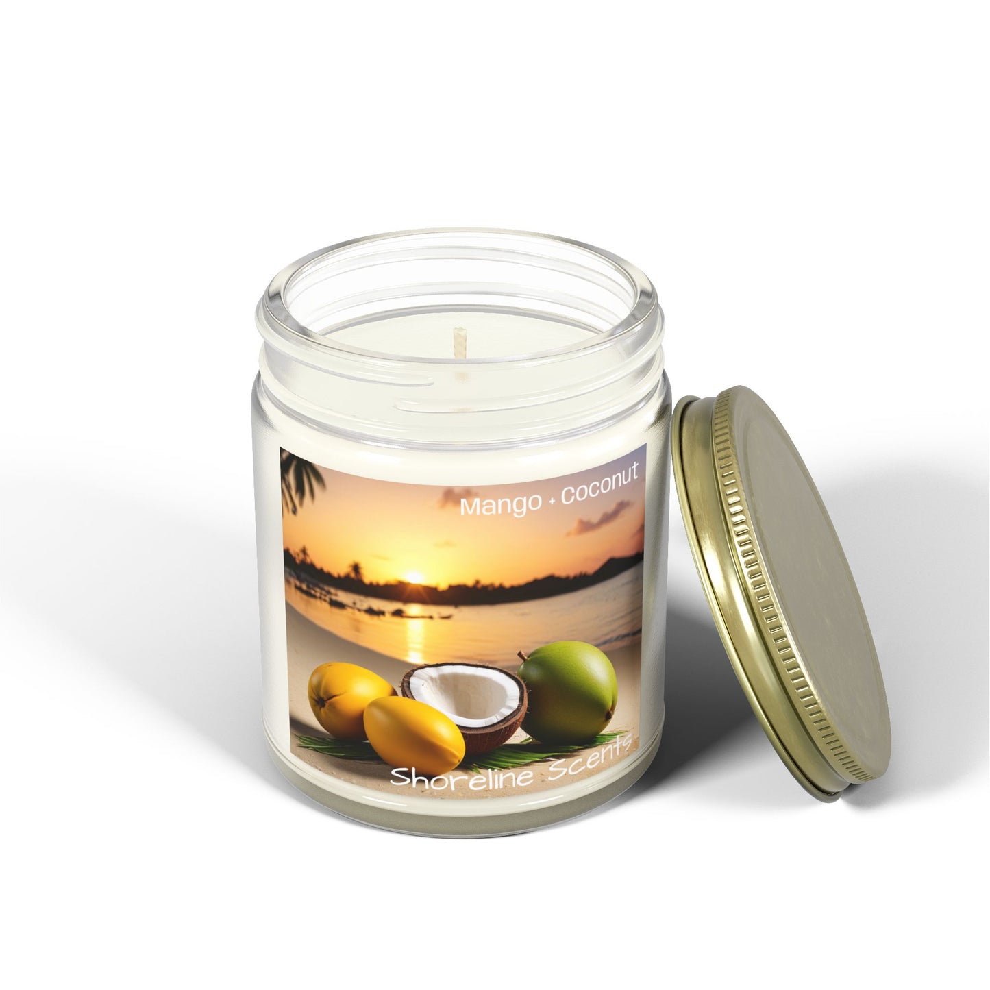 Mango + Coconut Scented Coconut Apricot Wax Candle