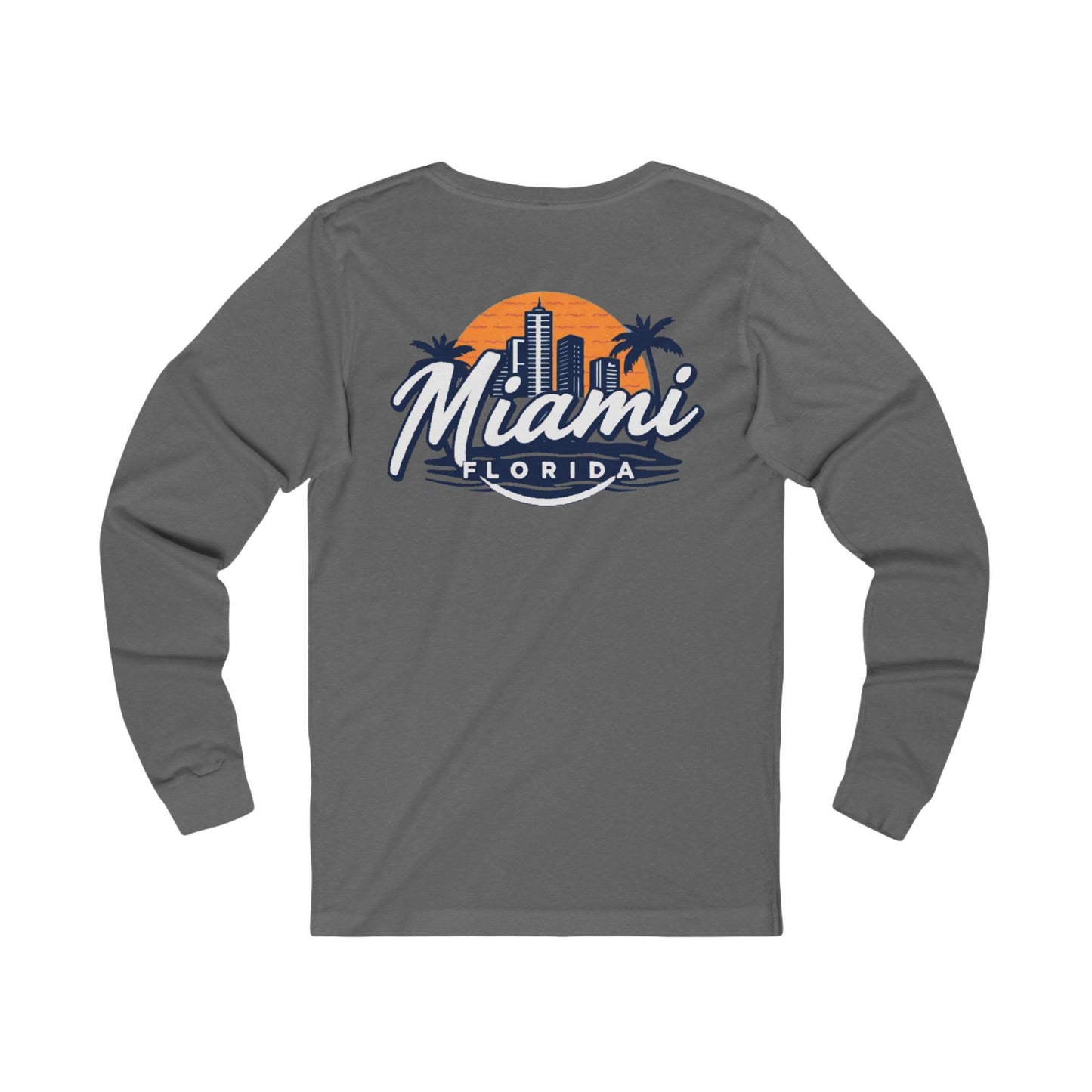 Retro Miami Unisex Jersey Long Sleeve Tee