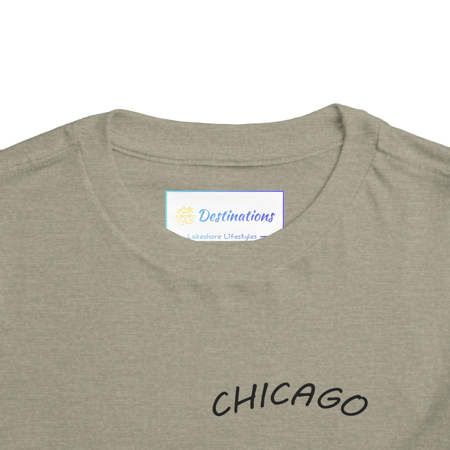 Retro Chicago Sunset Unisex Toddler Short Sleeve Tee