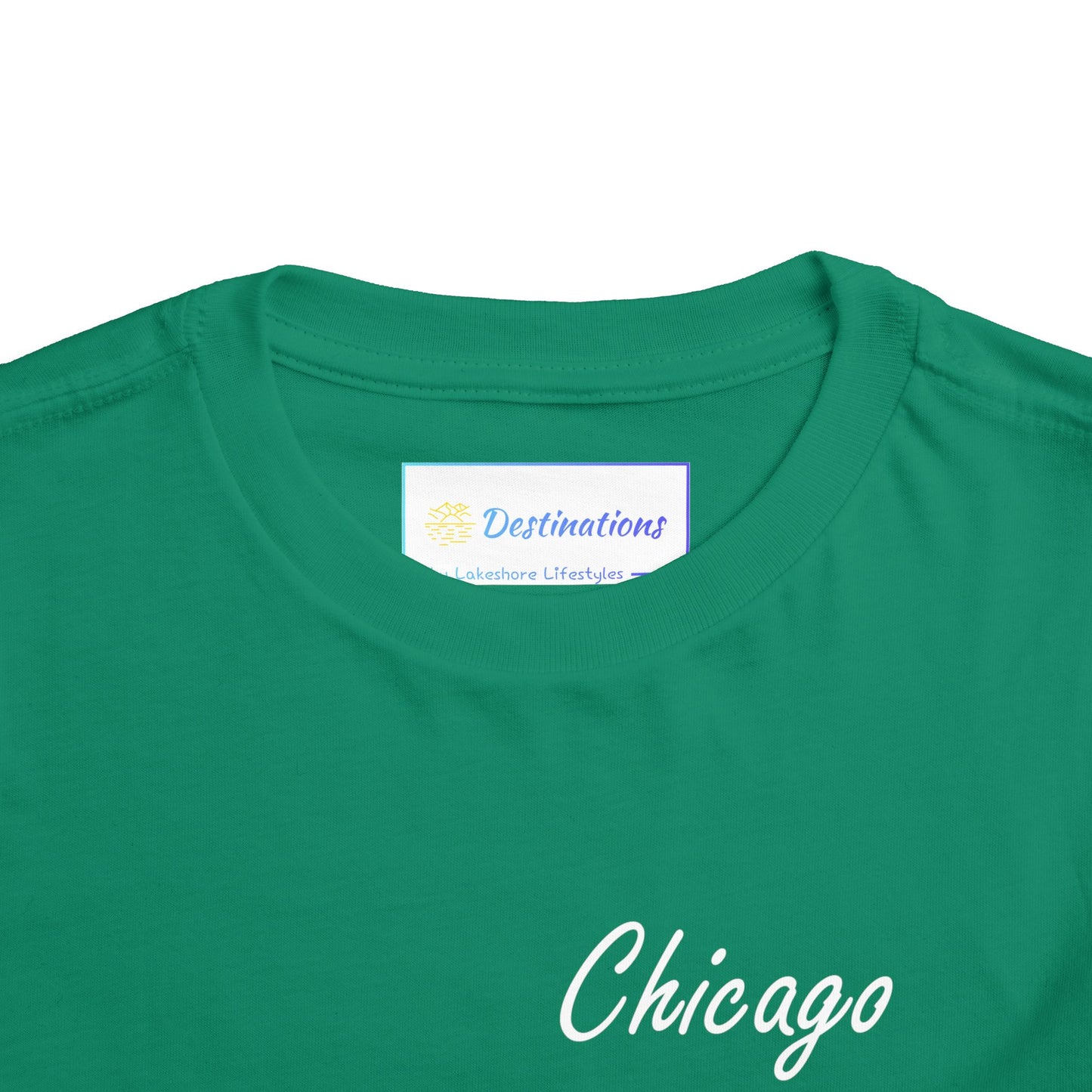 Elegant Chicago Skyline Unisex Toddler Short Sleeve Tee