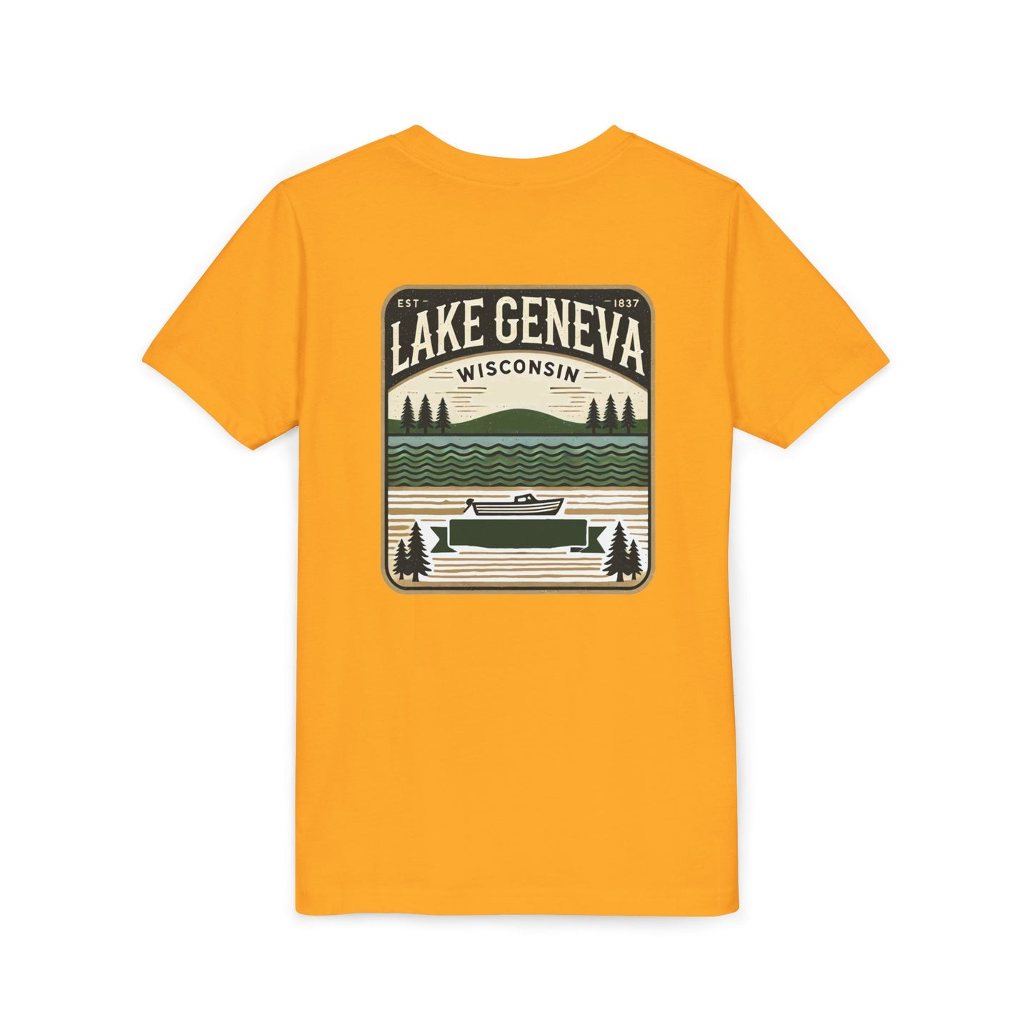 Vintage Lake Geneva Unisex Youth Short Sleeve Tee
