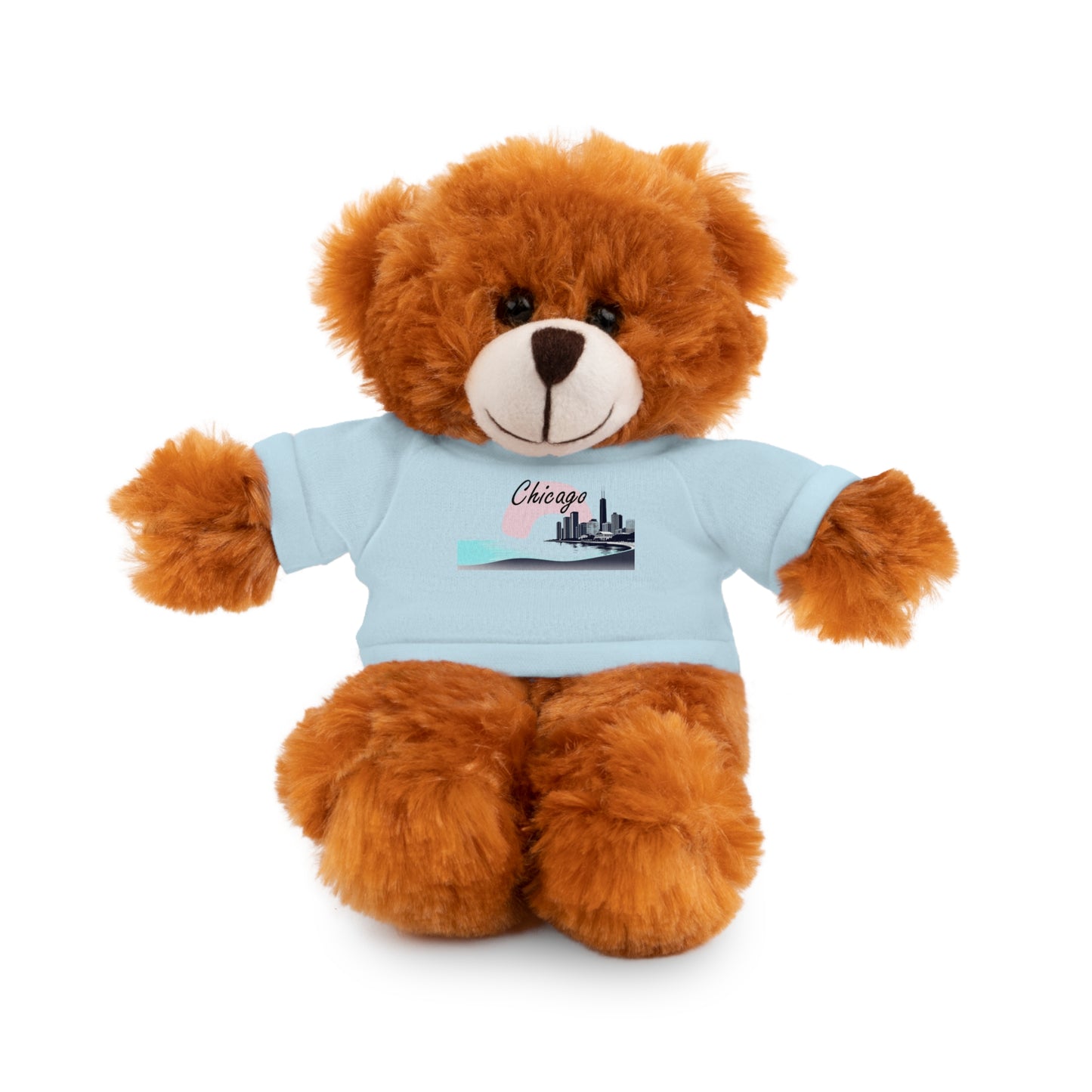 Elegant Chicago Skyline Stuffed Animals with Tee