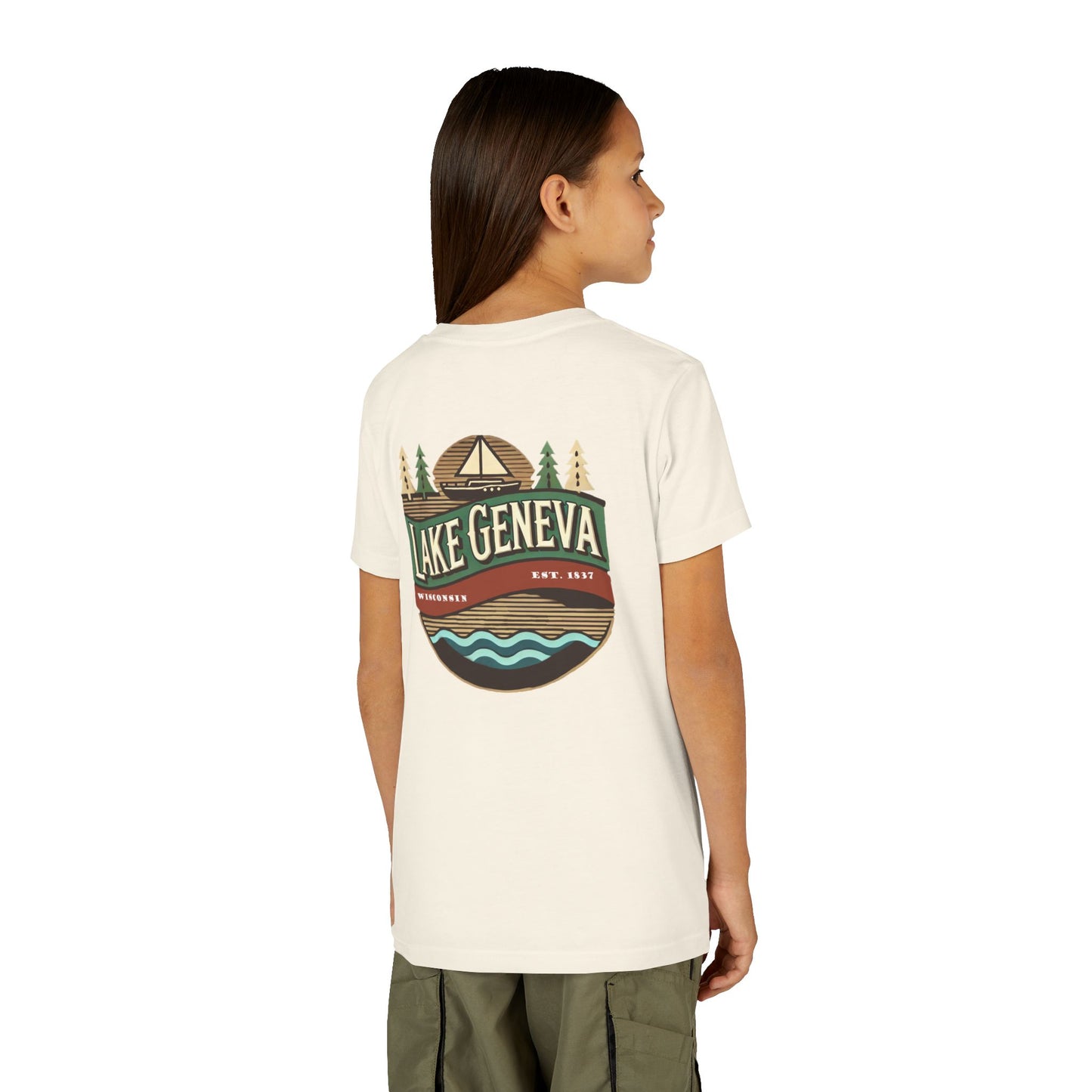 Retro Lake Geneva Unisex Youth Short Sleeve Tee