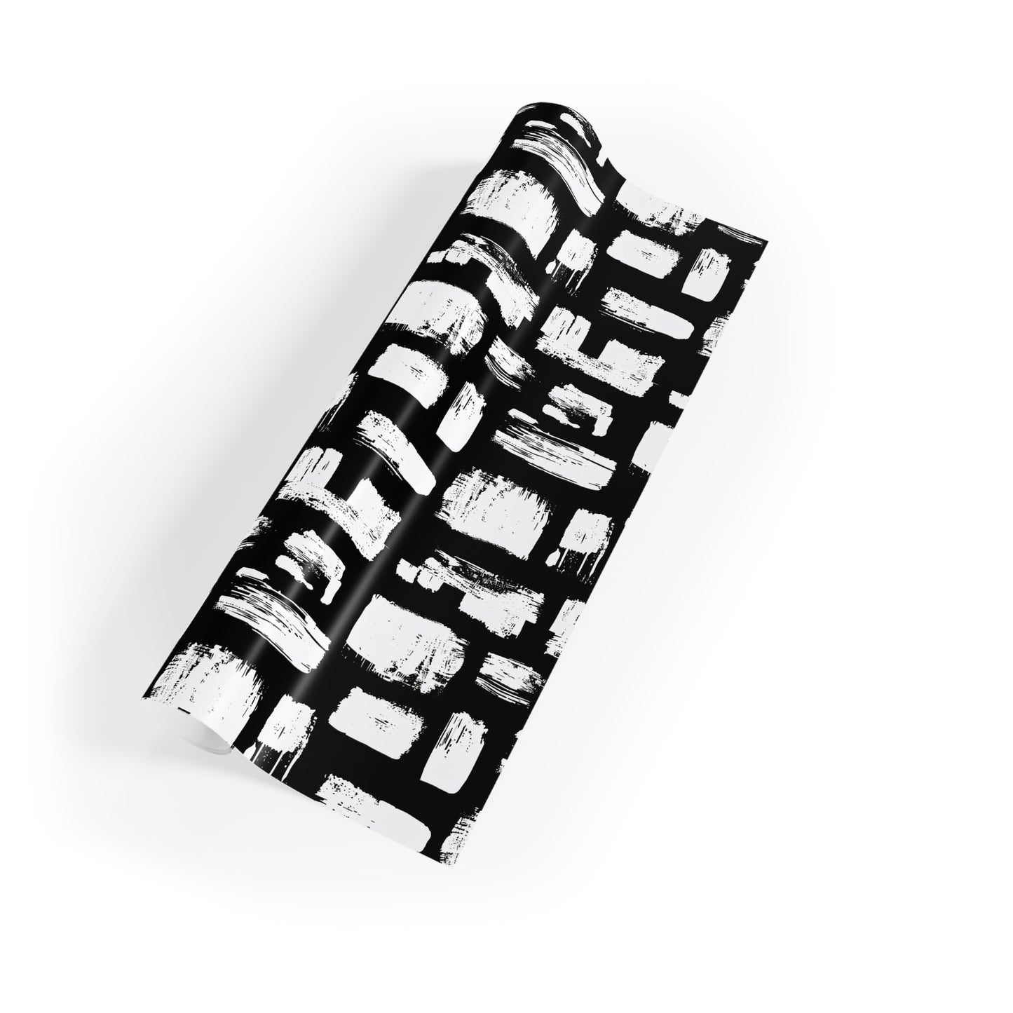 Irregular White Brush Strokes Wrapping Paper