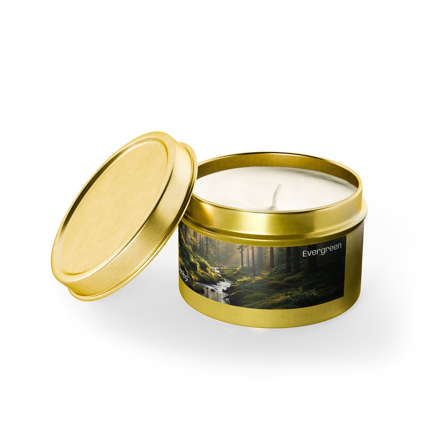 Evergreen Scented Rustic Tin Candle