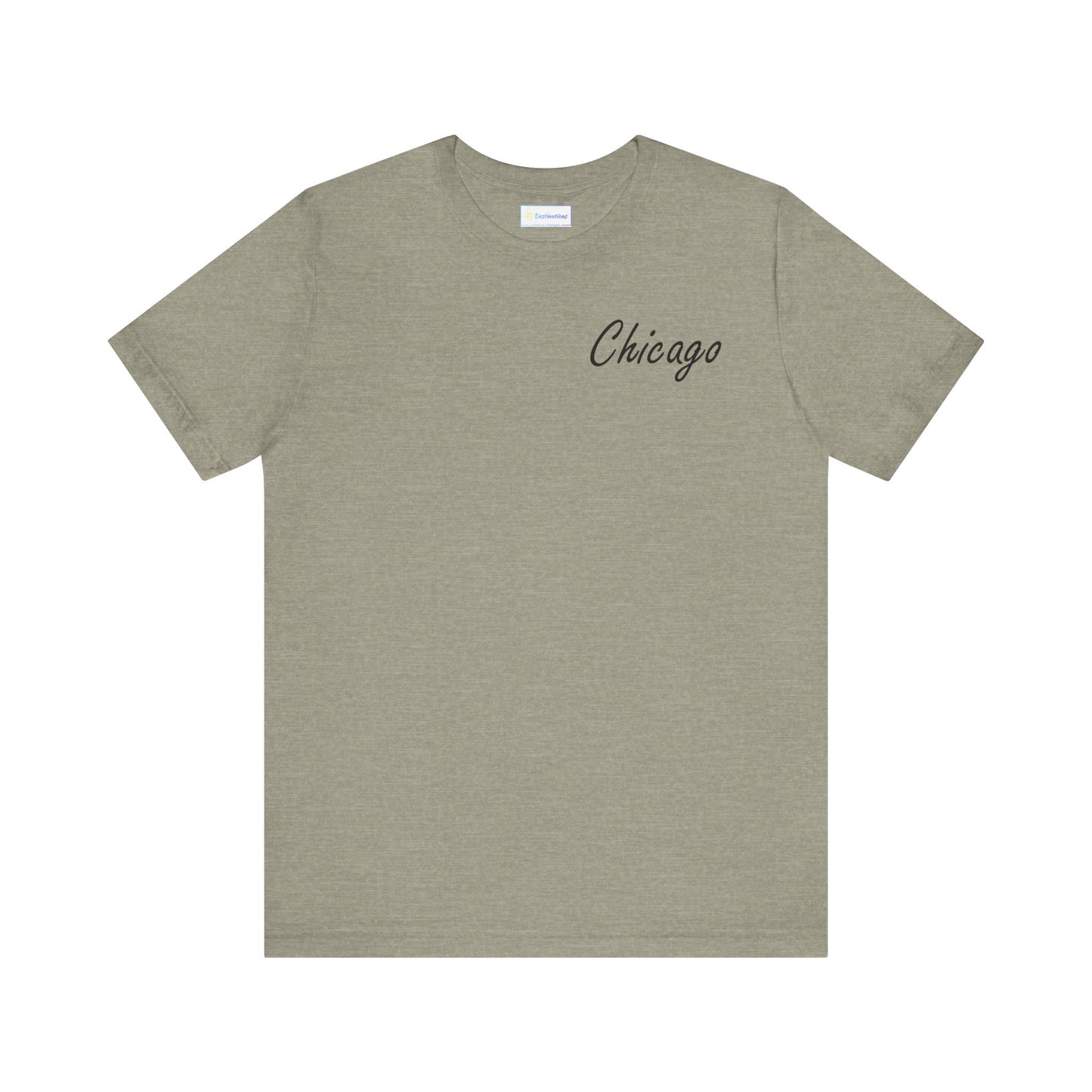 Elegant Chicago Skyline Unisex Jersey Short Sleeve Tee
