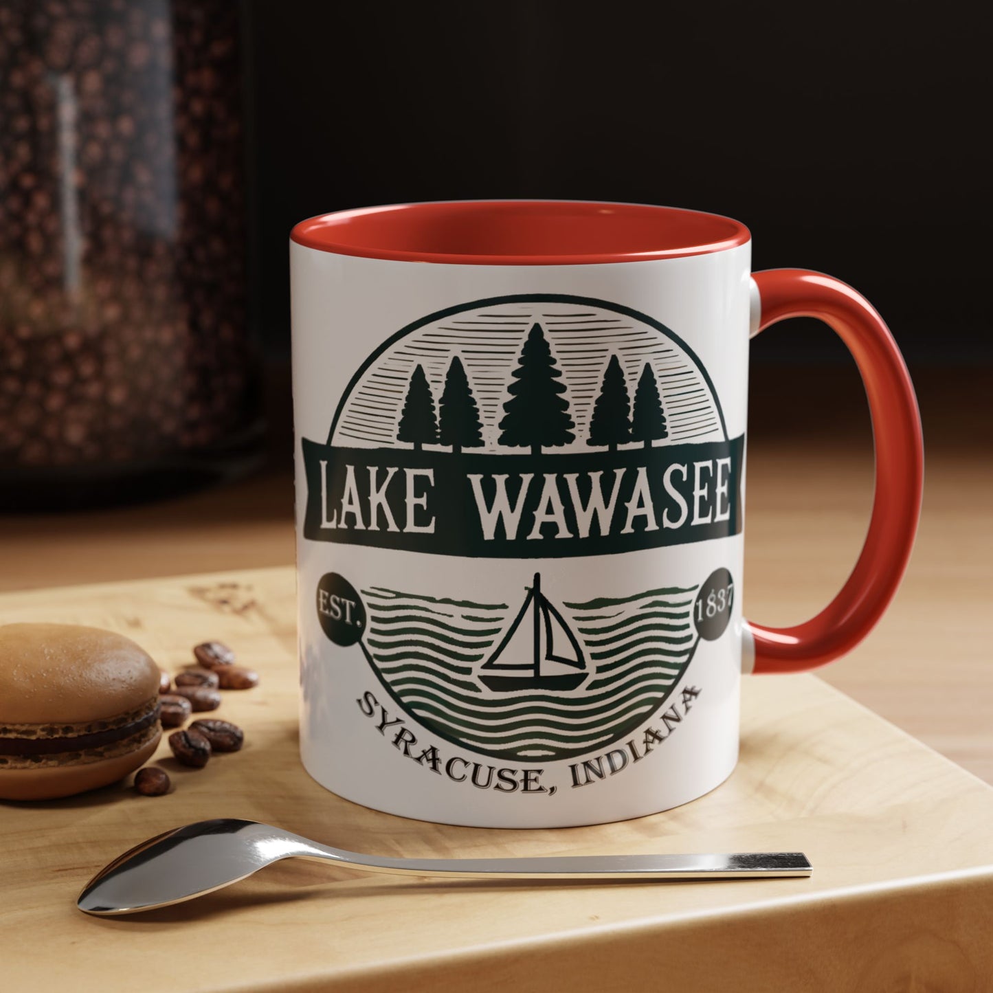 Vintage Lake Wawasee Accent Coffee Mug