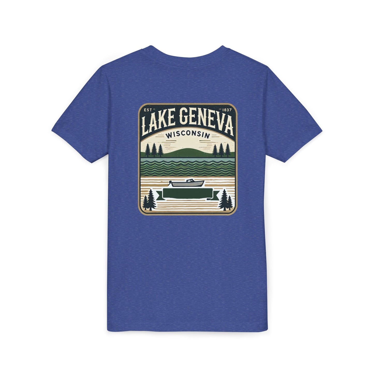Vintage Lake Geneva Unisex Youth Short Sleeve Tee