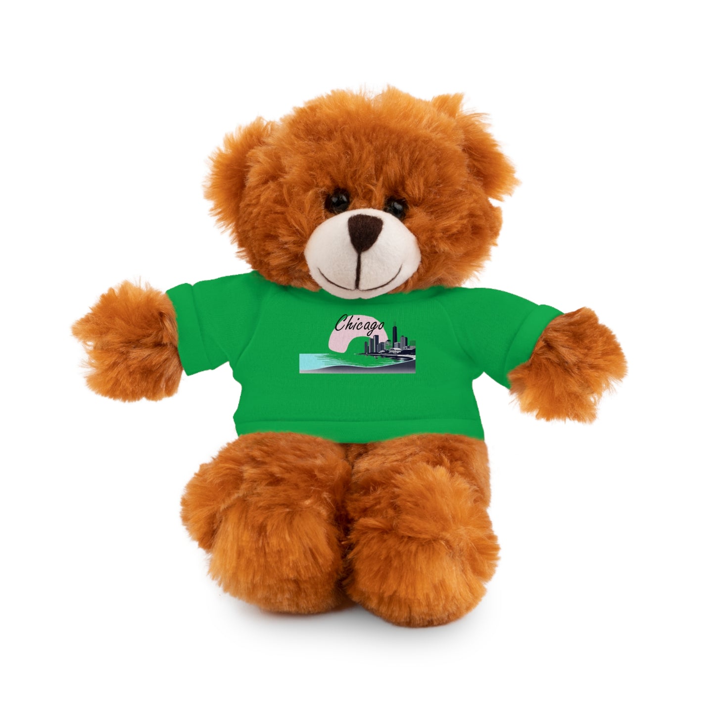Elegant Chicago Skyline Stuffed Animals with Tee