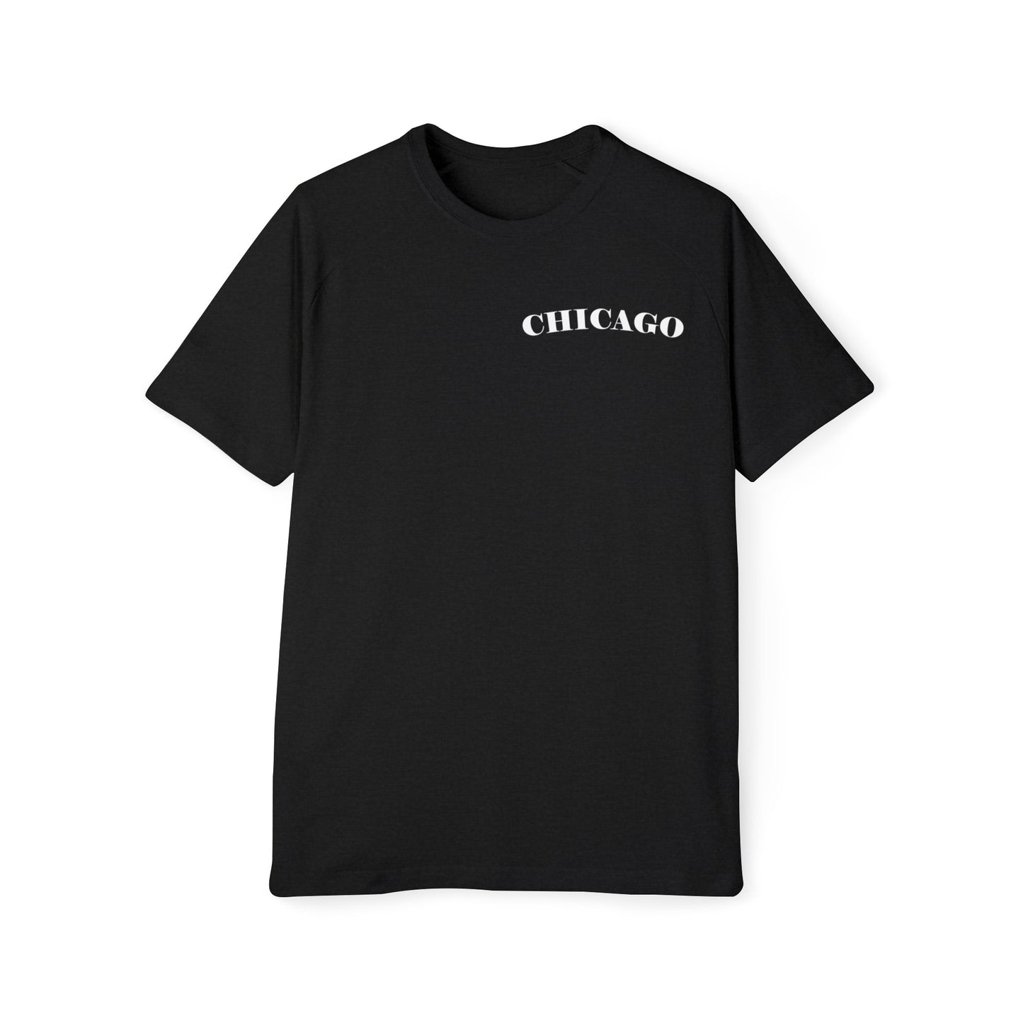 Mystery Noir Chicago Skyline Sunset Men's Raglan T-Shirt