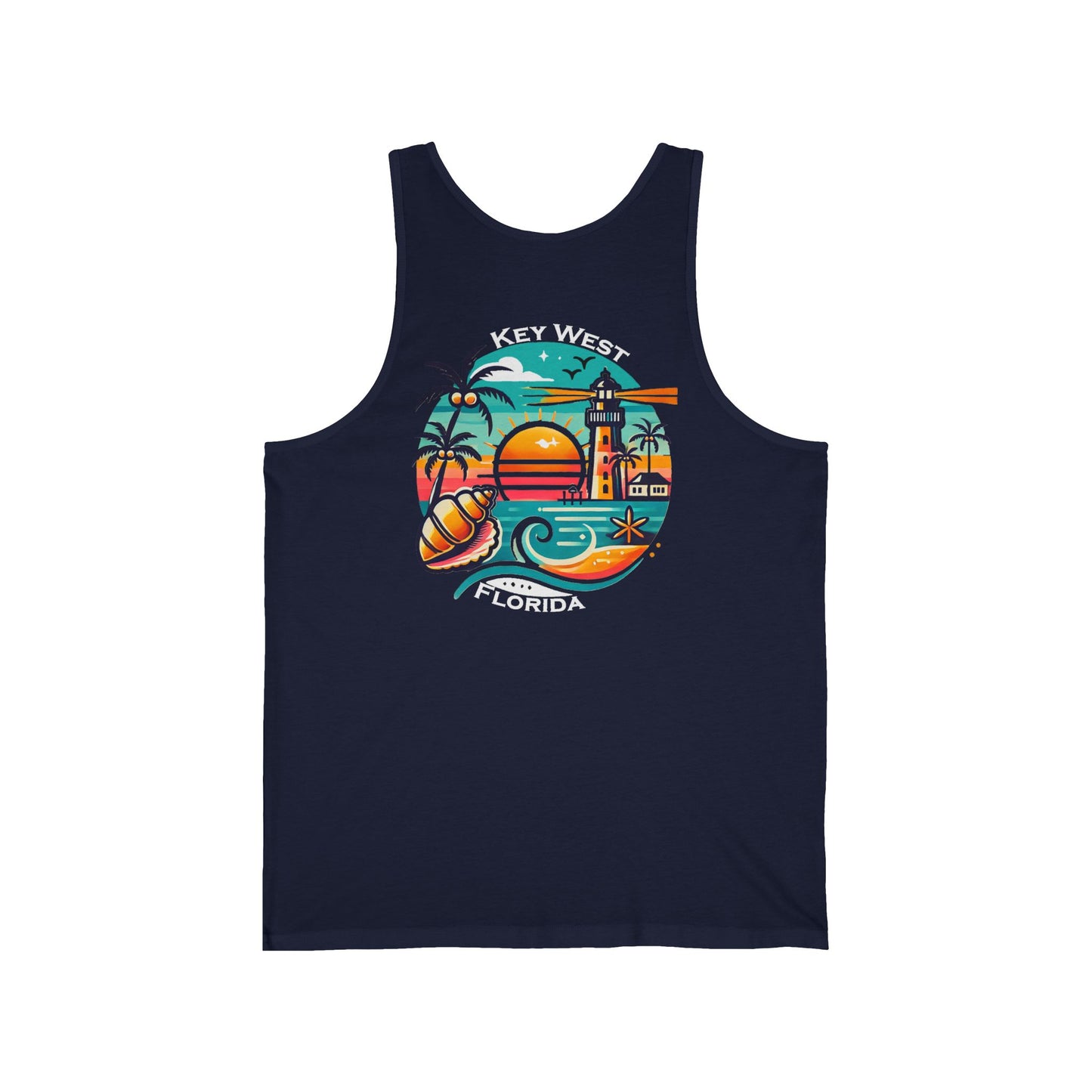 Vibrant Key West Unisex Jersey Tank