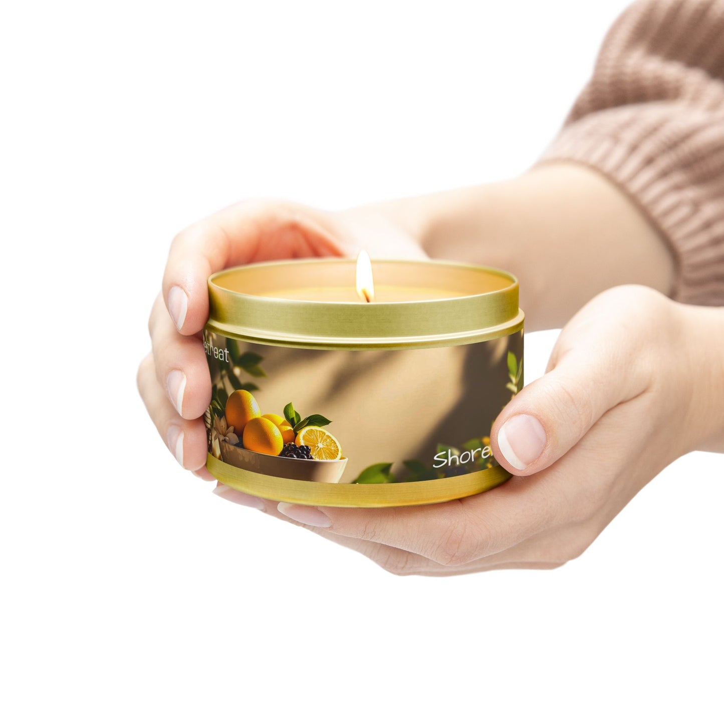 Spa Retreat Scented Rustic Tin Candle