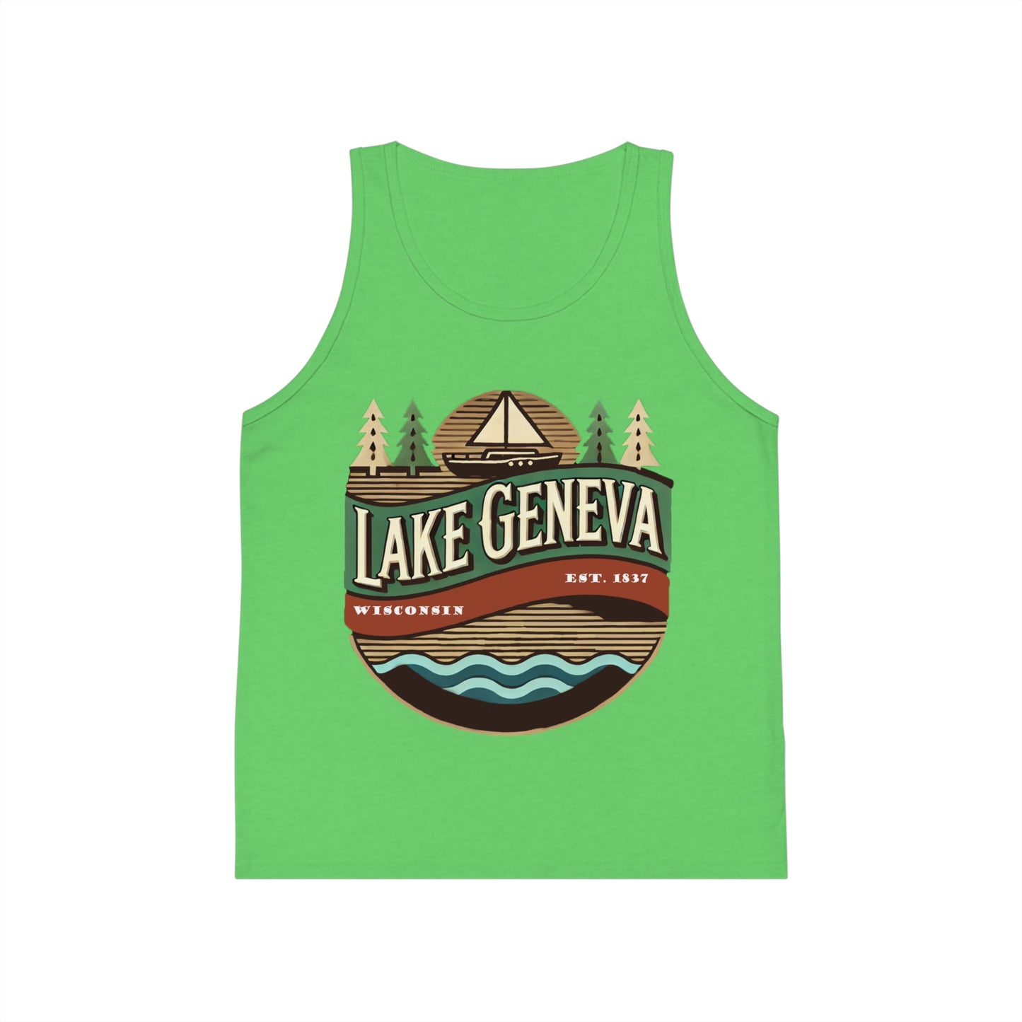Retro Lake Geneva Unisex Kids Jersey Tank Top