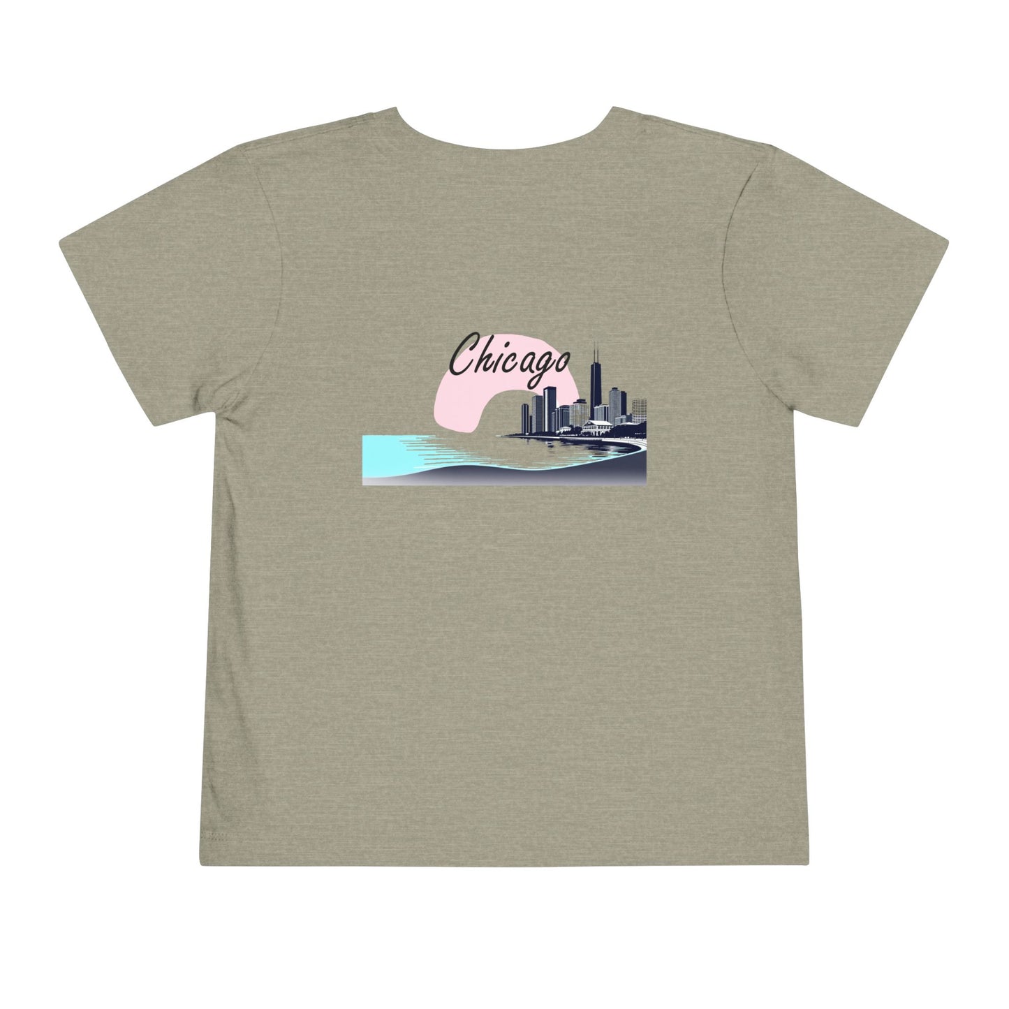 Elegant Chicago Skyline Unisex Toddler Short Sleeve Tee