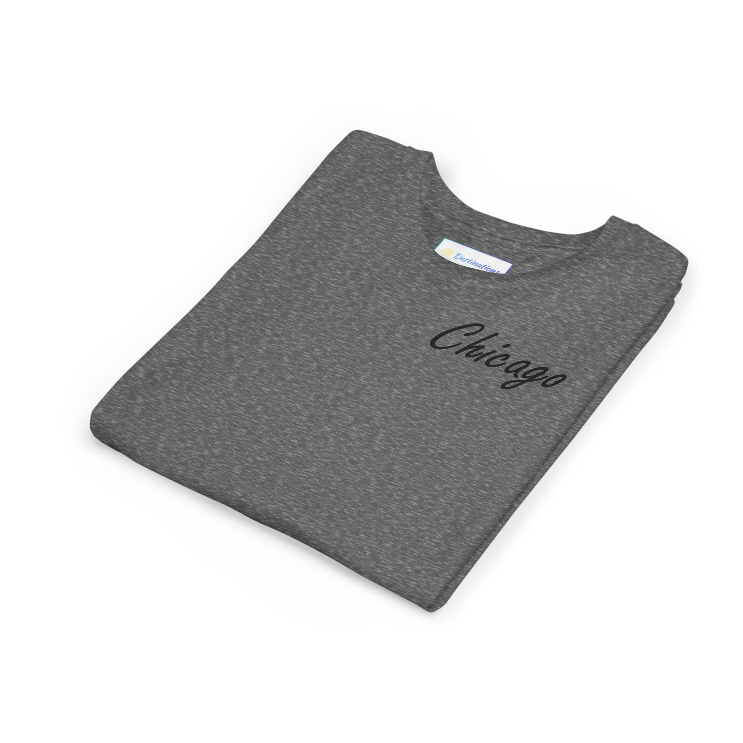 Elegant Chicago Skyline Unisex Youth Short Sleeve Tee