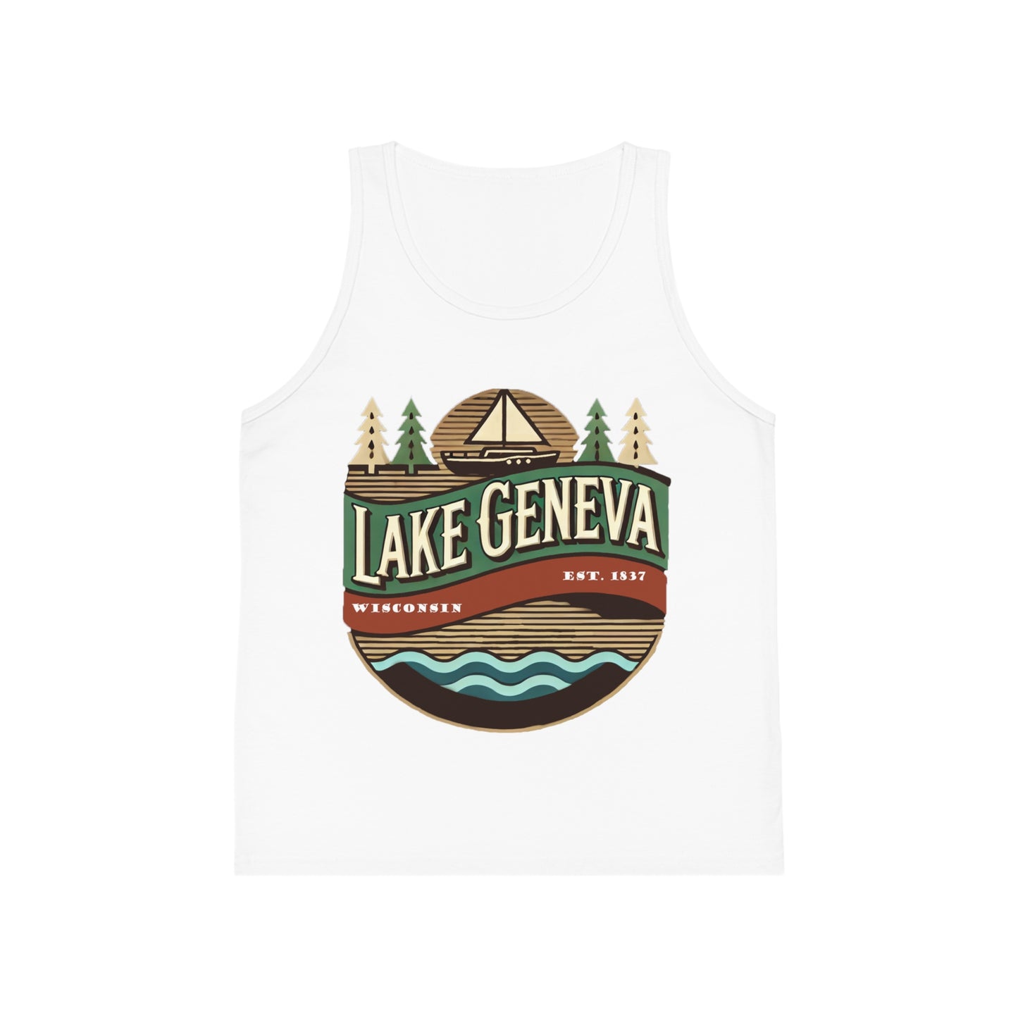 Retro Lake Geneva Unisex Kids Jersey Tank Top