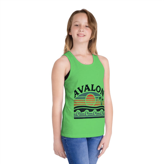 Retro Avalon Sunset Unisex Kids Jersey Tank Top