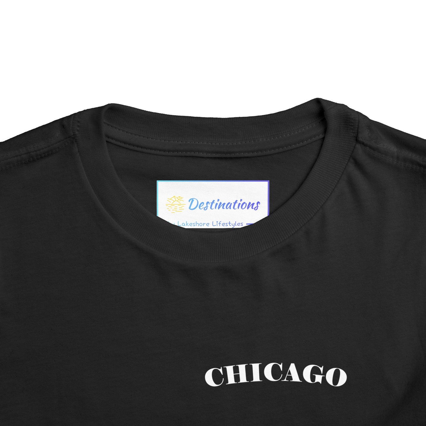 Mystery Noir Chicago Skyline Sunset Unisex Toddler Short Sleeve Tee