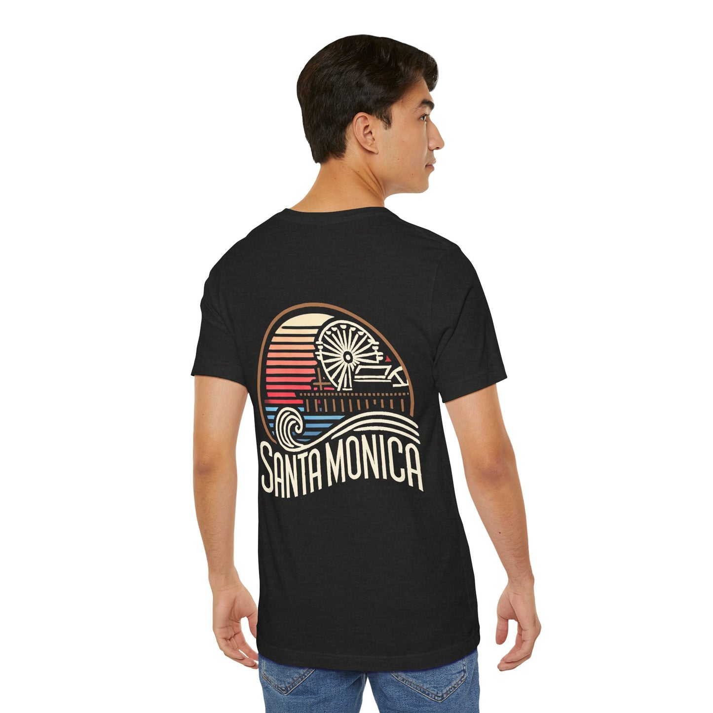 Vibrant Santa Monica Unisex Jersey Short Sleeve Tee