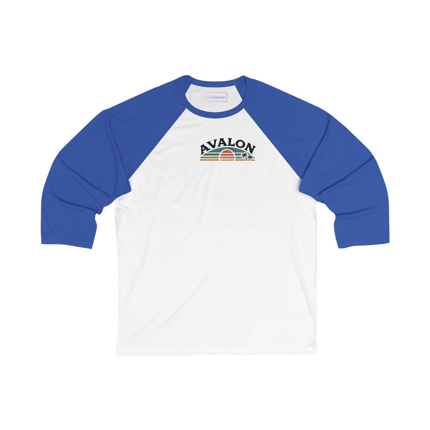 Retro Avalon Sunset Men's 3/4 Sleeve Baseball Tee