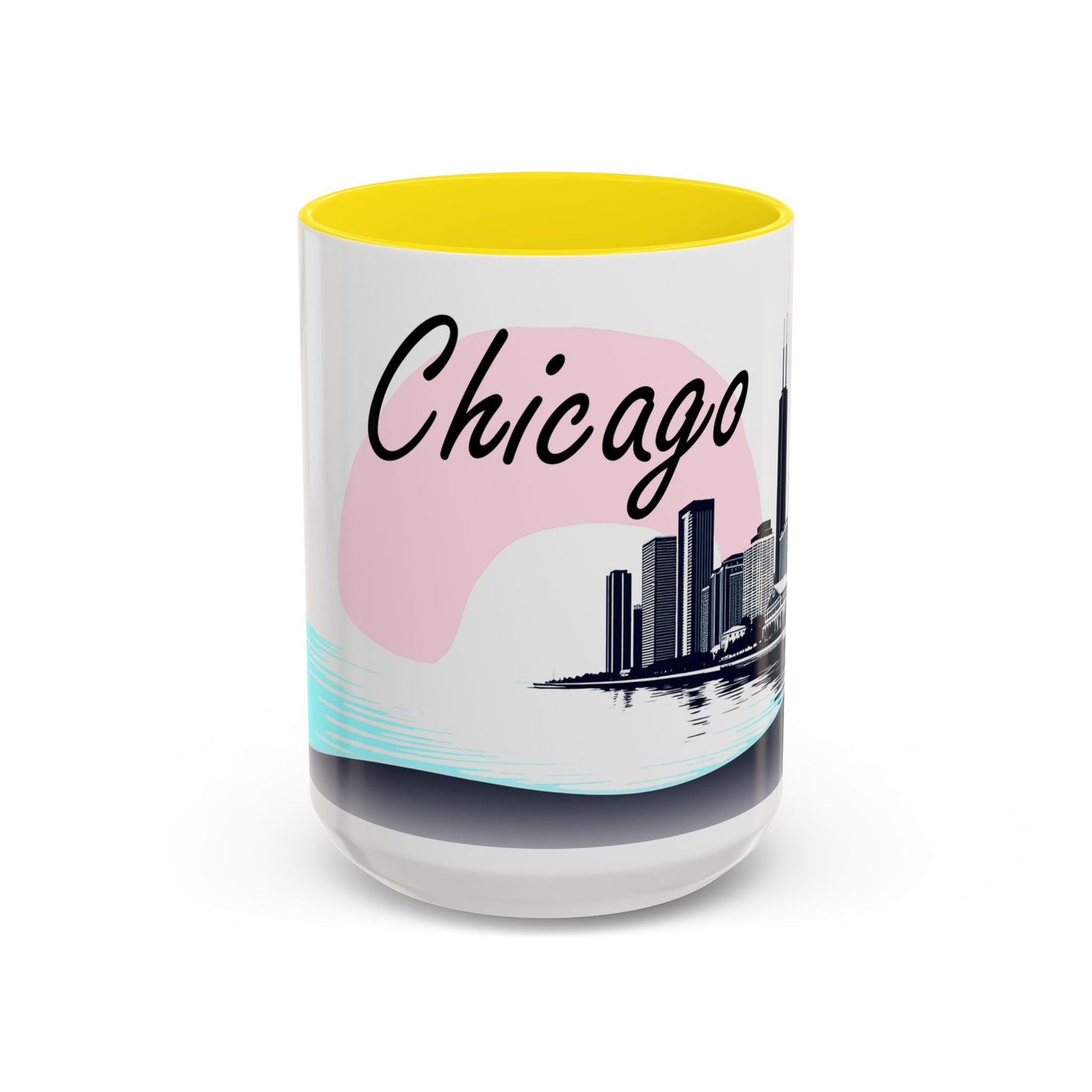Elegant Chicago Skyline Accent Coffee Mug