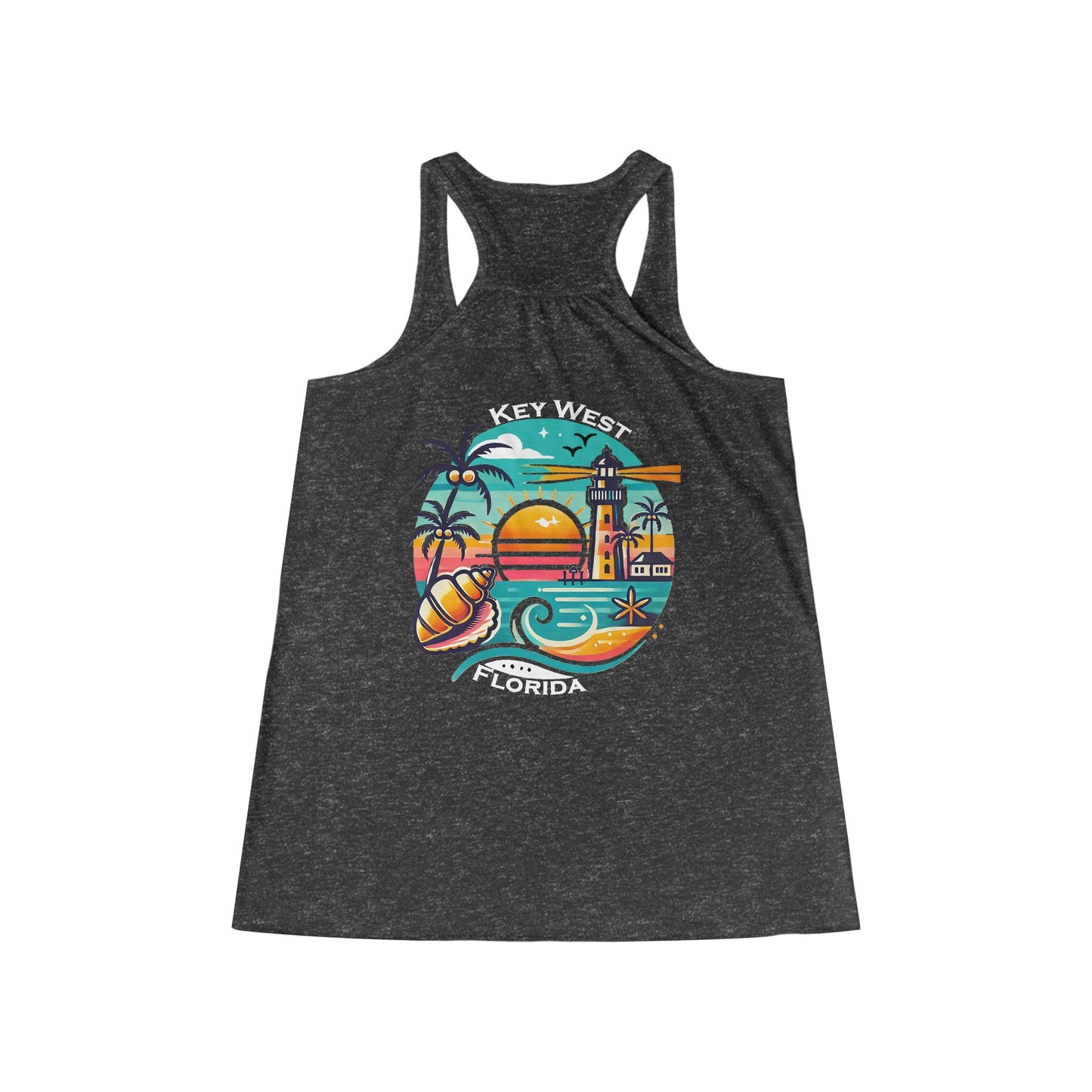 Vibrant Key West Women's Flowy Racerback Tank