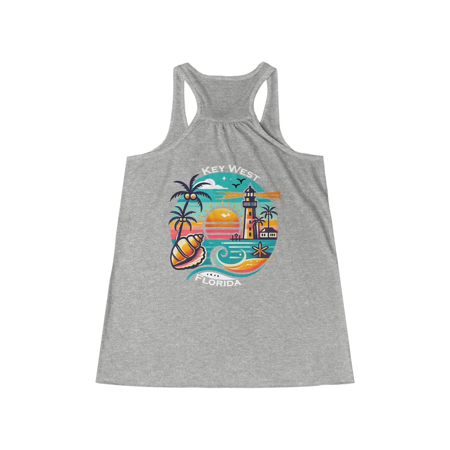 Vibrant Key West Women's Flowy Racerback Tank