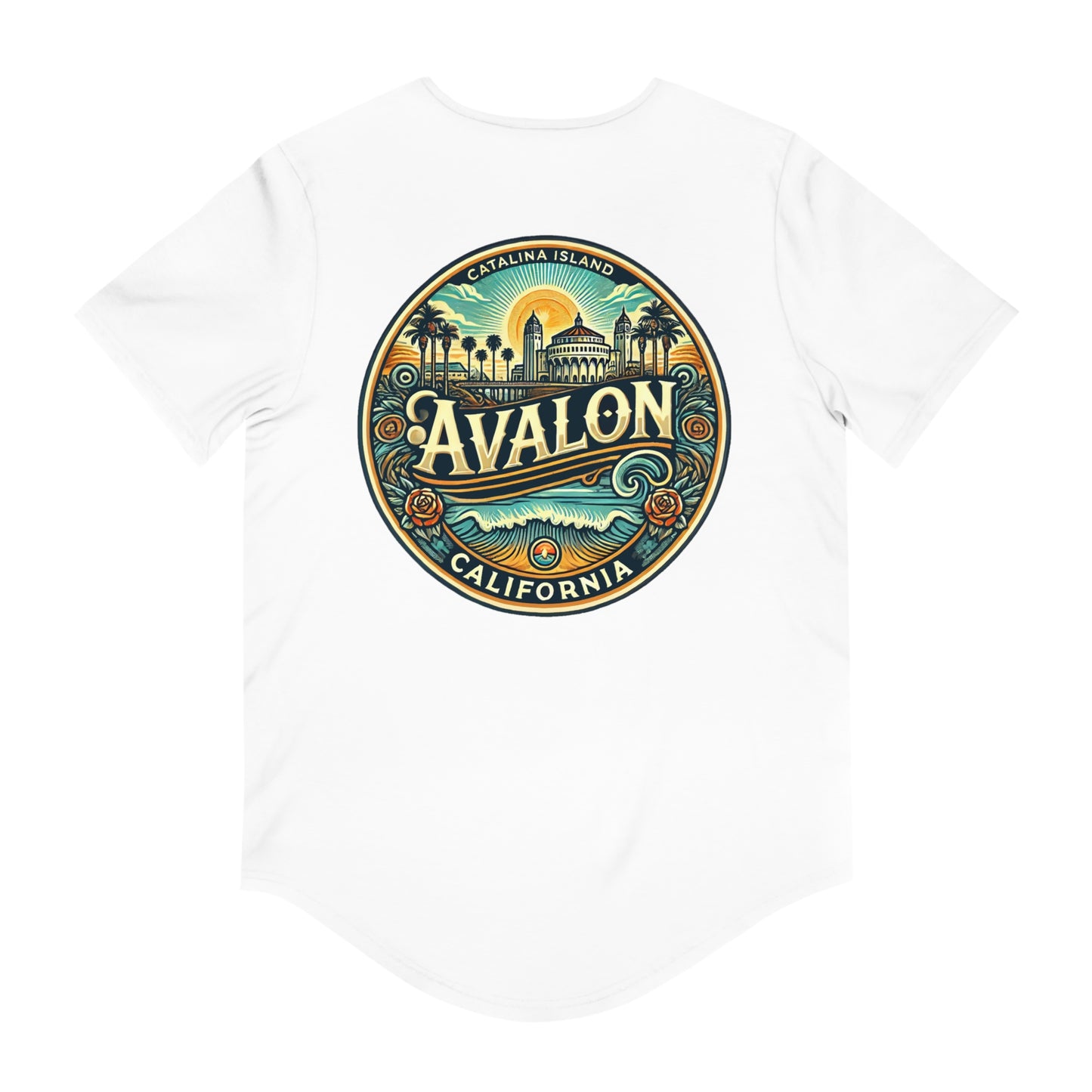 Elegant Avalon Men's Jersey Curved Hem Tee