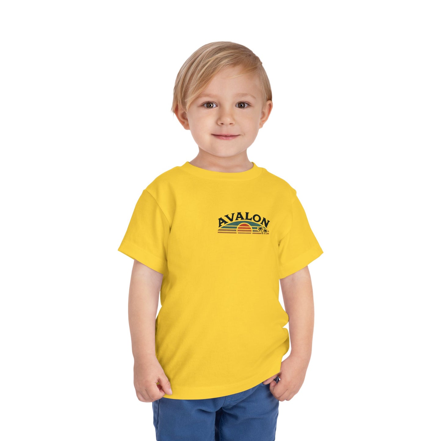 Retro Avalon Sunset Unisex Toddler Short Sleeve Tee