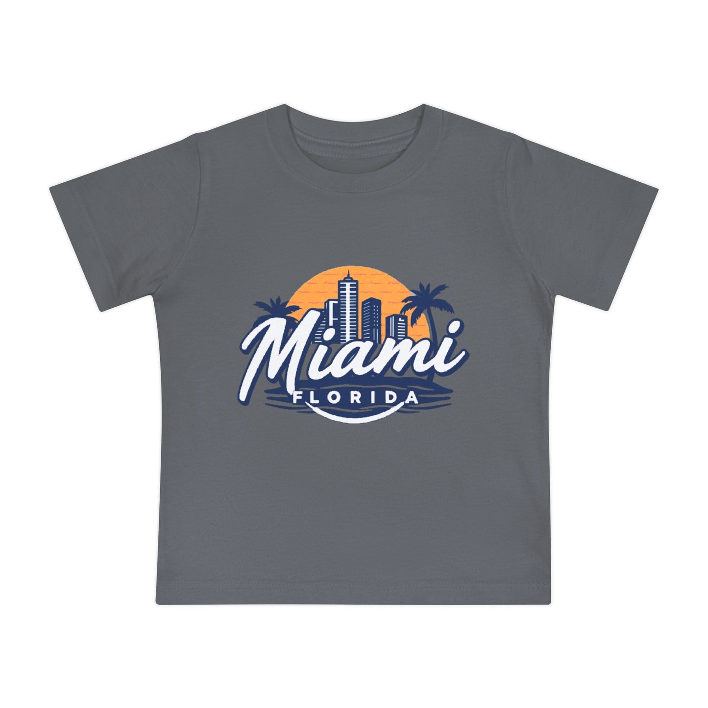 Retro Miami Unisex Baby Short Sleeve T-Shirt