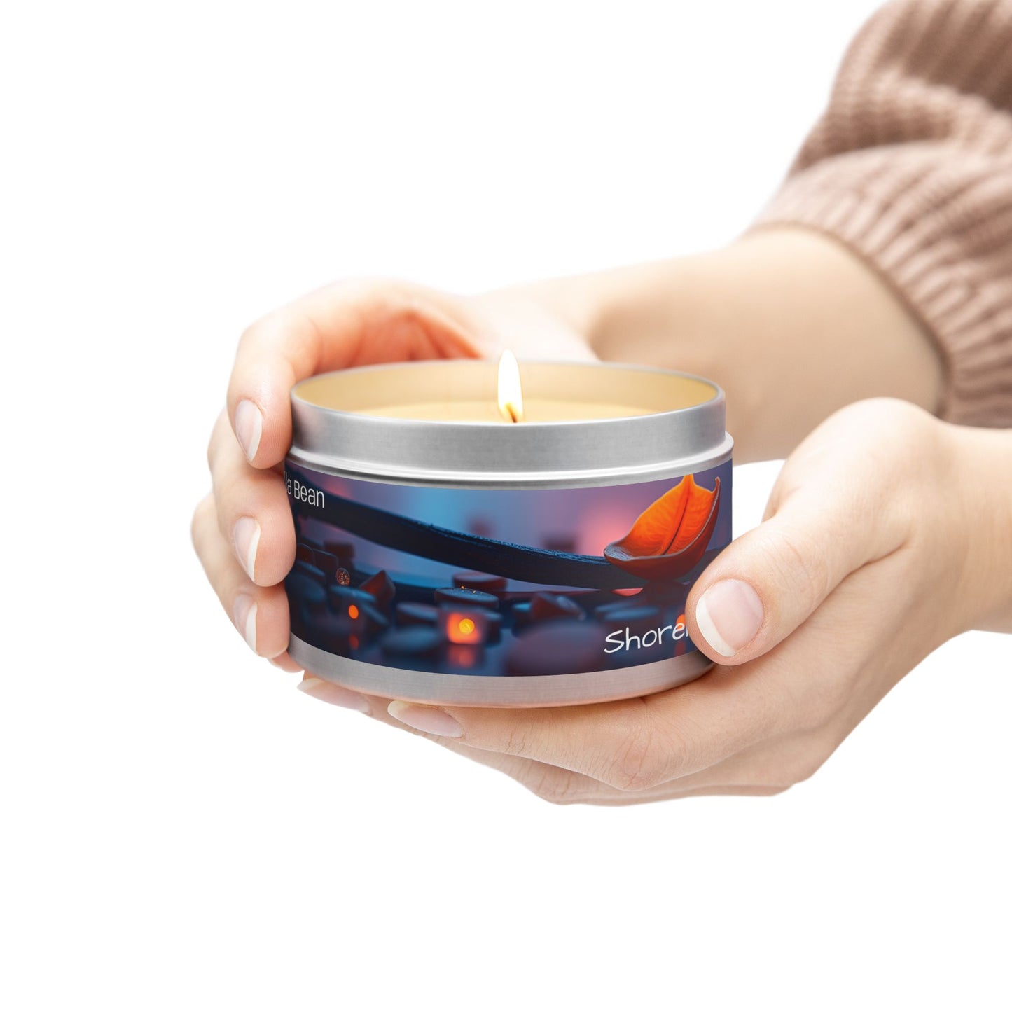 Vanilla Bean Scented Rustic Tin Candle