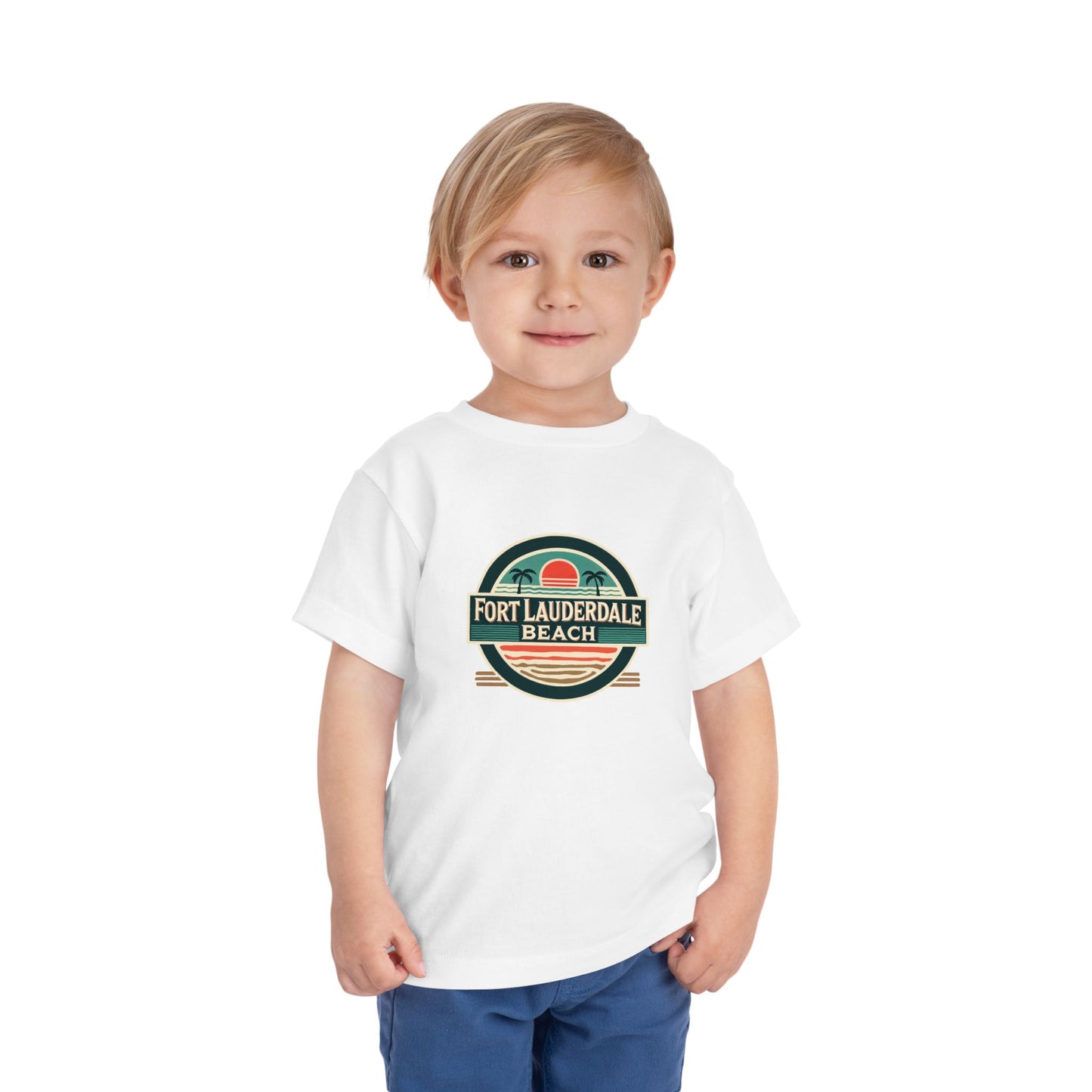 Vintage Fort Lauderdale Unisex Toddler Short Sleeve Tee