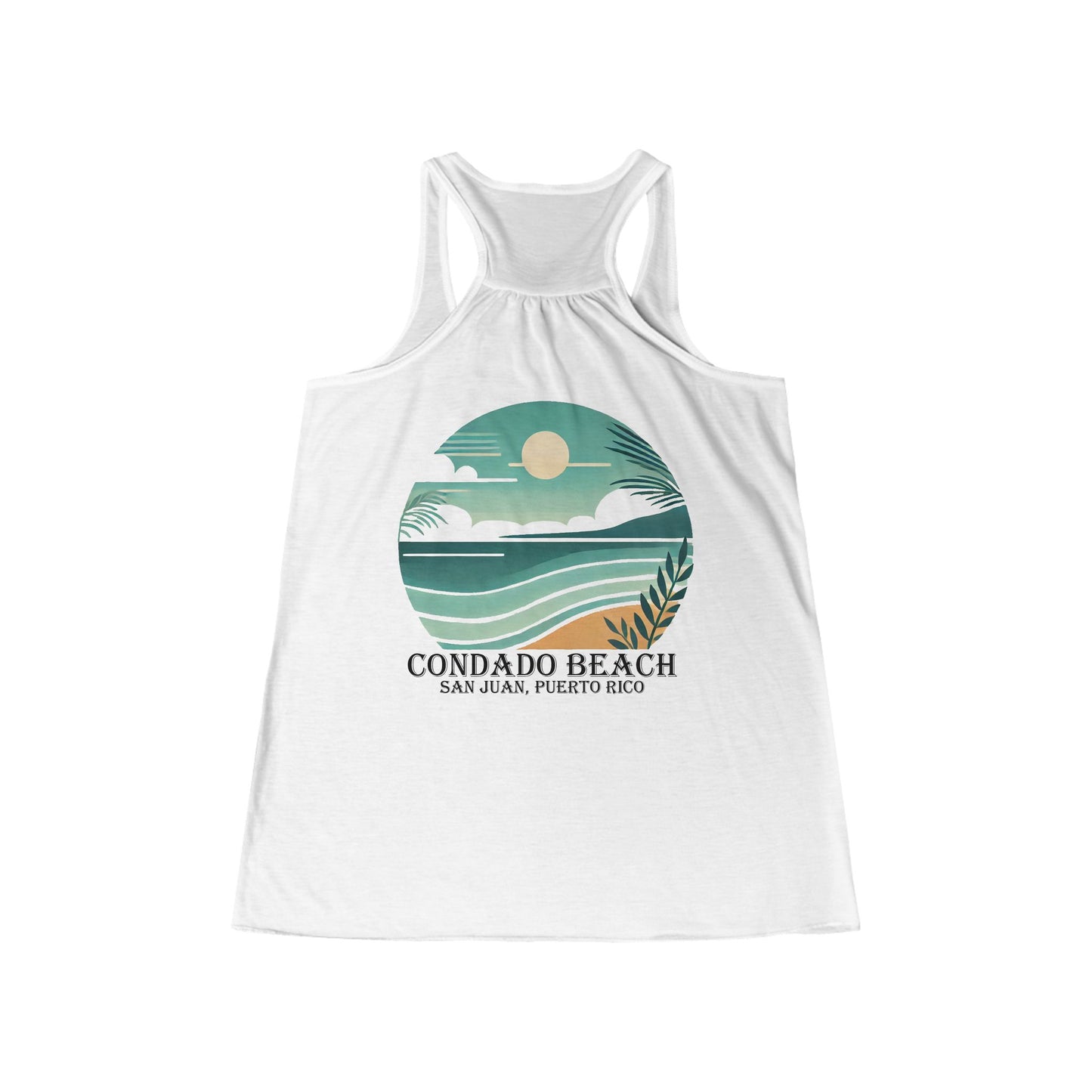 Coastal Vibes Condado Beach Women's Flowy Racerback Tank