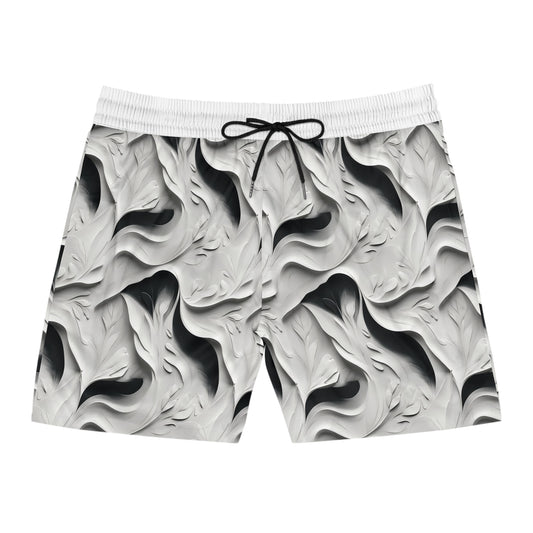 Organic Monochrome Design Men's Mid-Length Swim Shorts