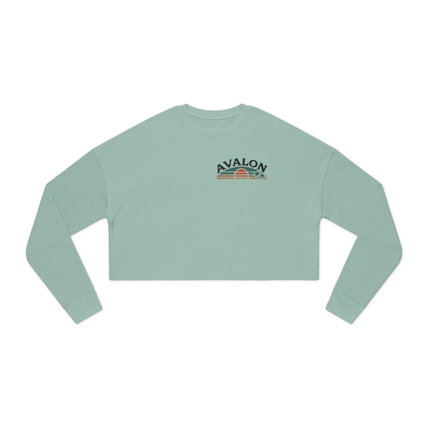 Retro Avalon Sunset Women's Cropped Sweatshirt