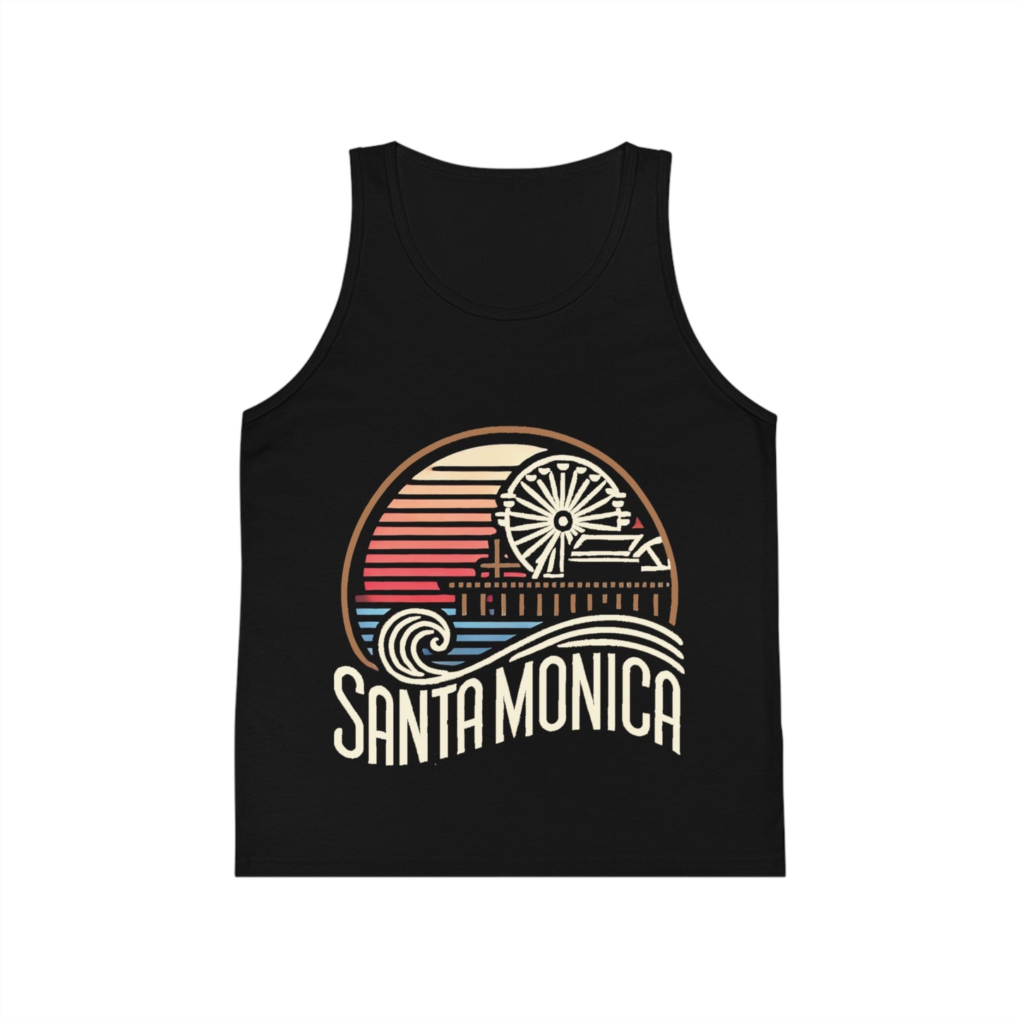 Vibrant Santa Monica Unisex Kids Jersey Tank Top