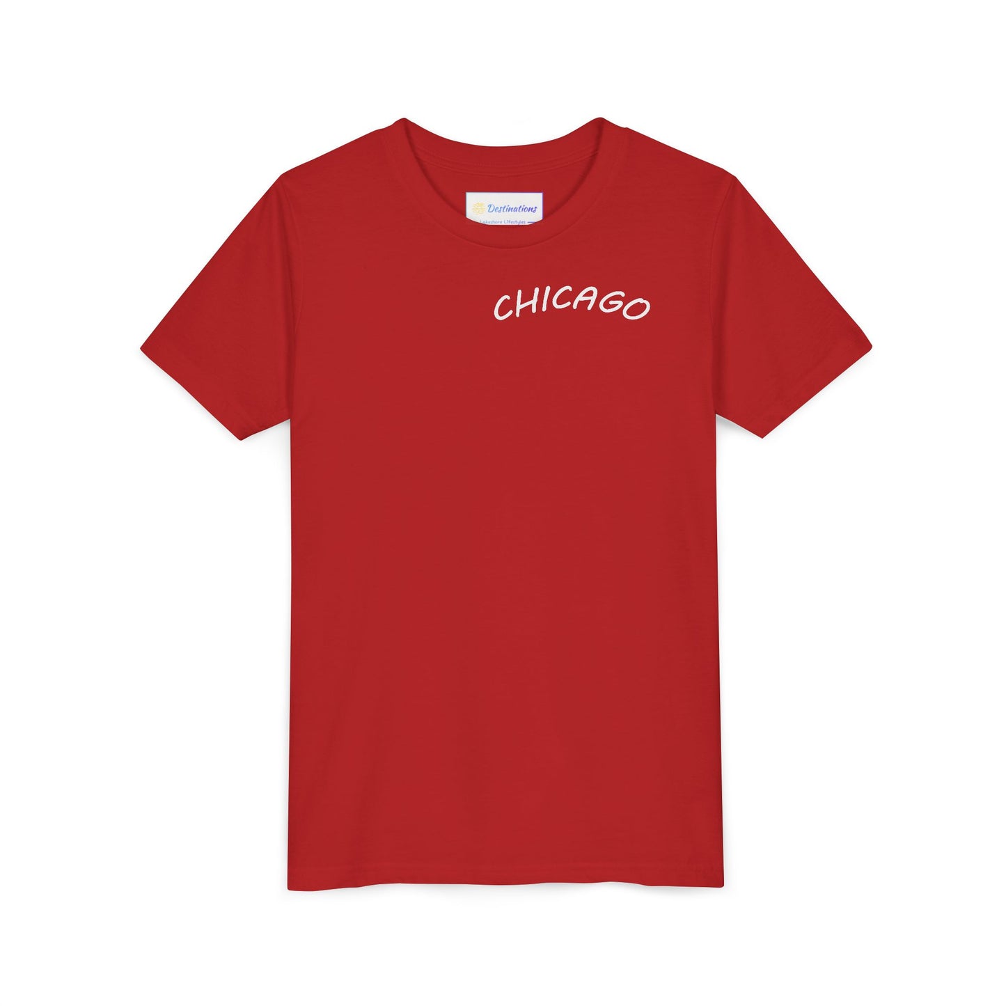 Retro Chicago Sunset Unisex Youth Short Sleeve Tee