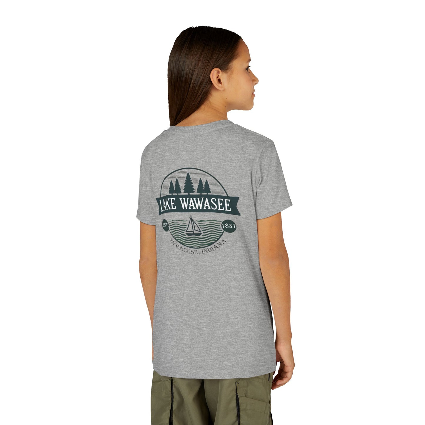 Vintage Lake Wawasee Unisex Youth Short Sleeve Tee