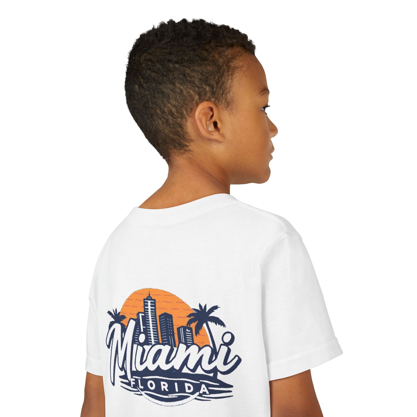 Retro Miami Unisex Youth Short Sleeve Tee
