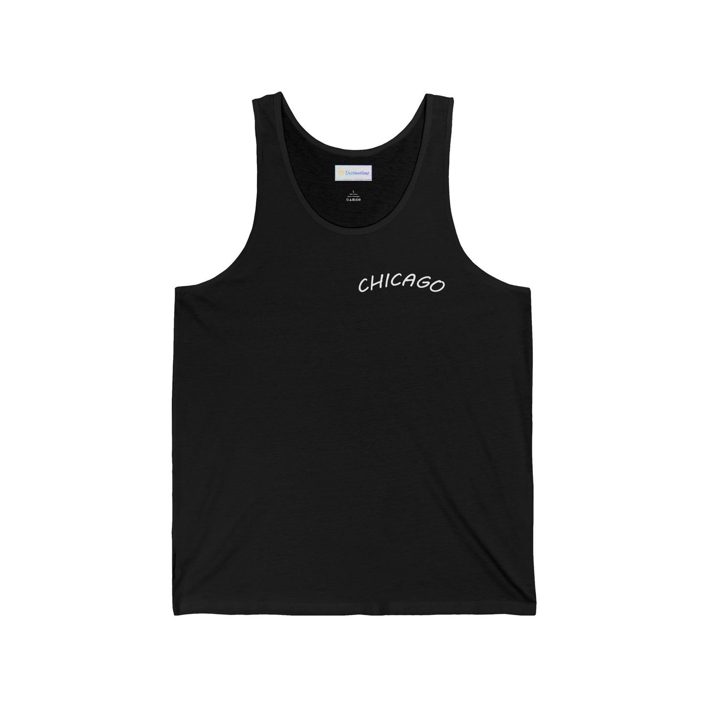 Retro Chicago Sunset Unisex Jersey Tank