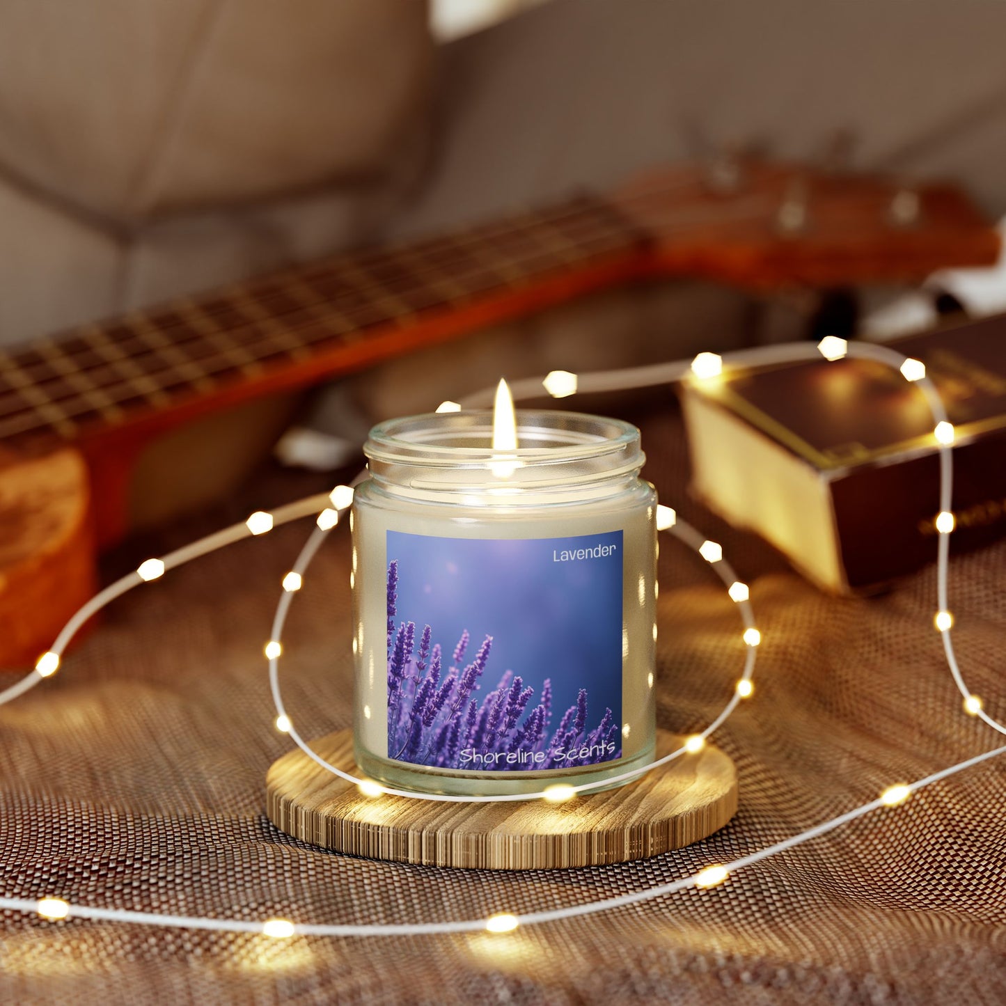 Lavender Scented Coconut Apricot Wax Candle