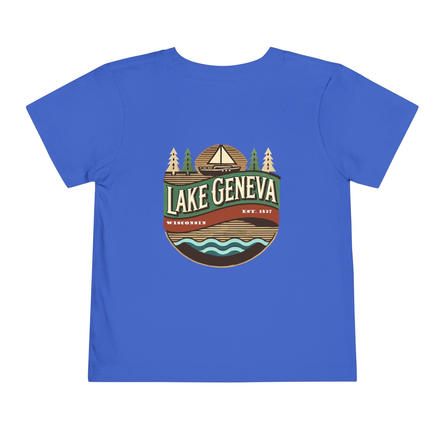 Retro Lake Geneva Unisex Toddler Short Sleeve Tee