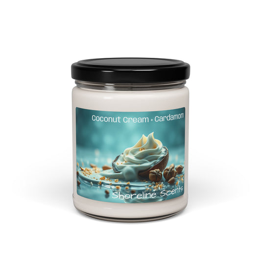 Coconut Cream + Cardamom Scented Soy Candle