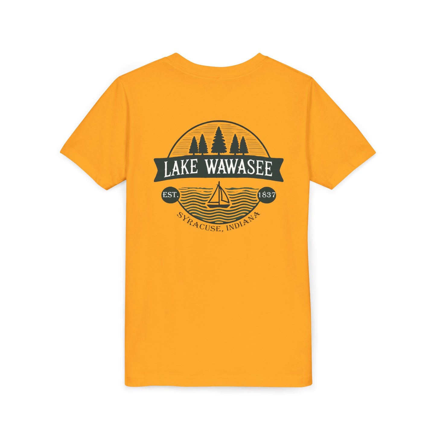Vintage Lake Wawasee Unisex Youth Short Sleeve Tee