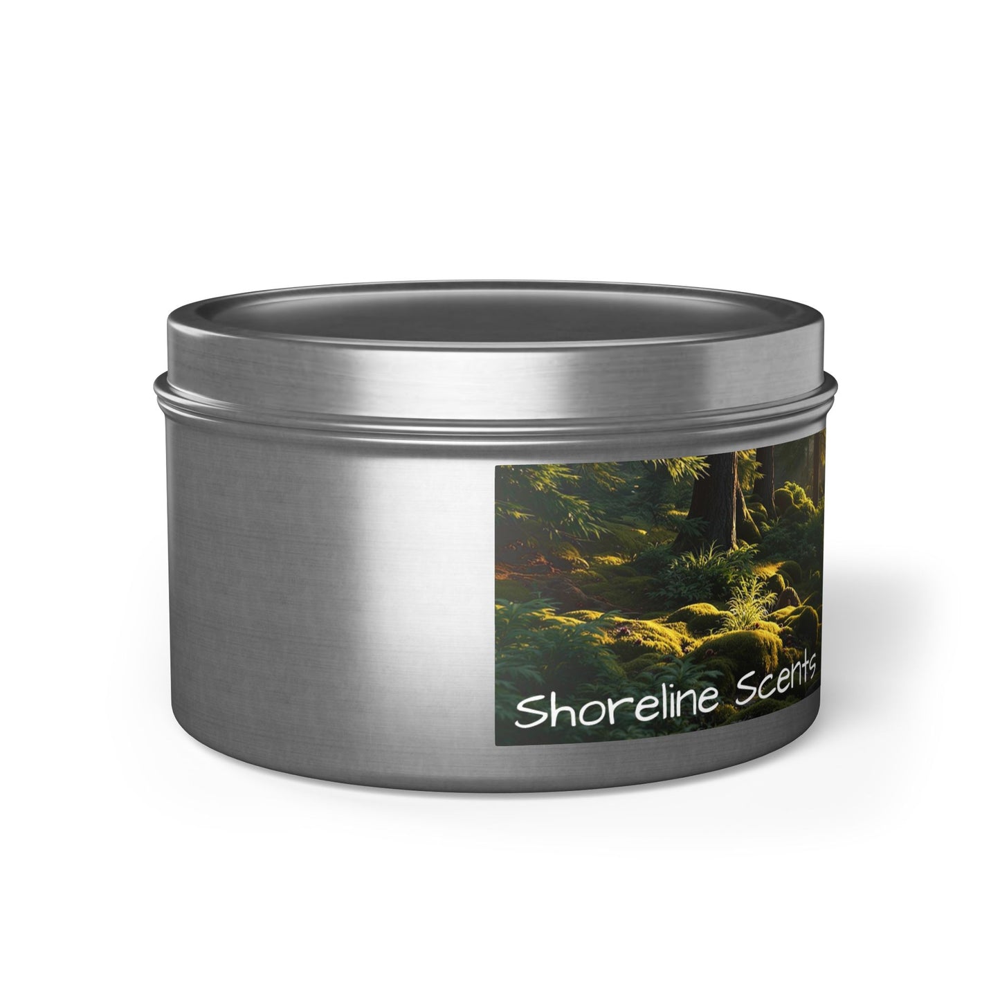 Evergreen Scented Rustic Tin Candle