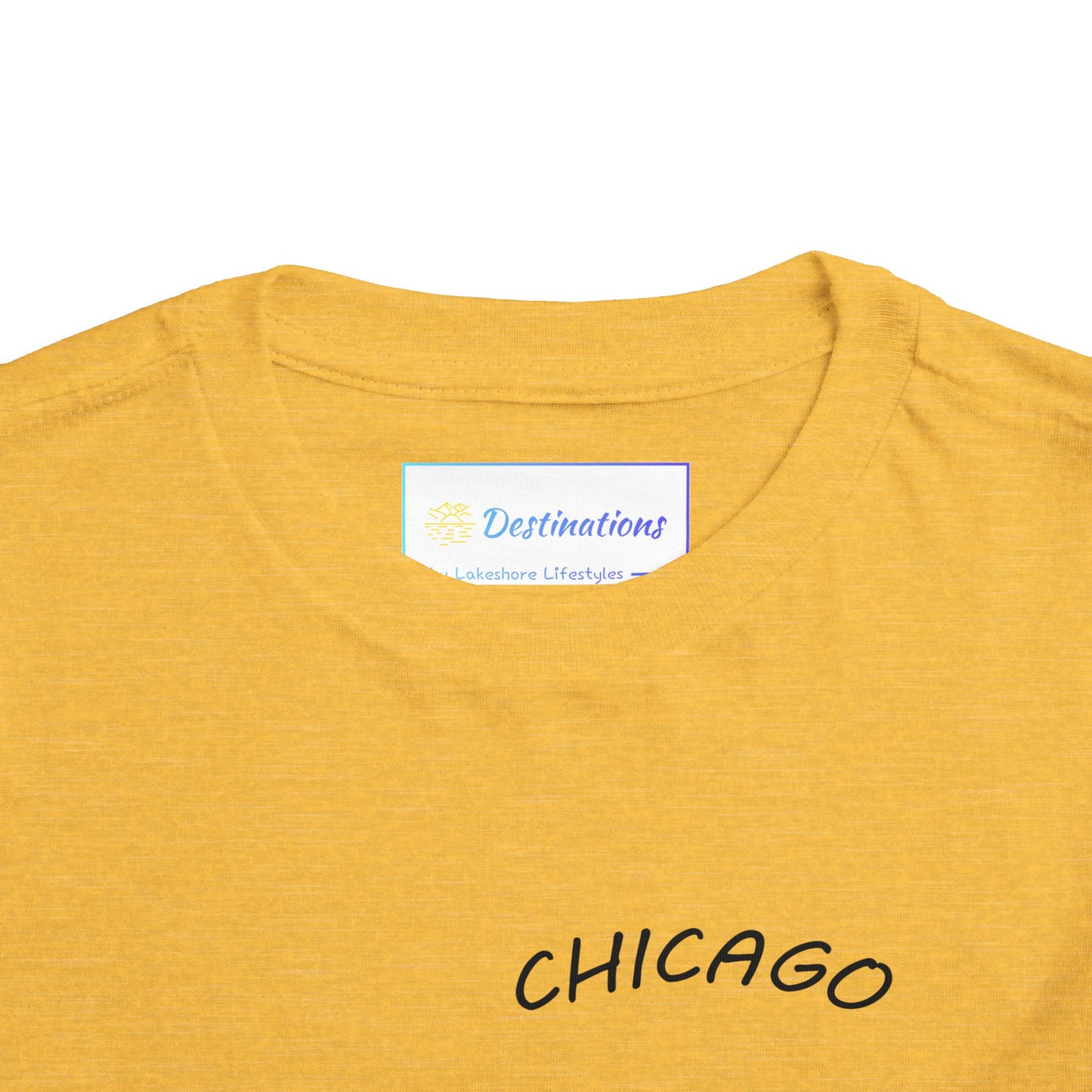 Retro Chicago Sunset Unisex Toddler Short Sleeve Tee
