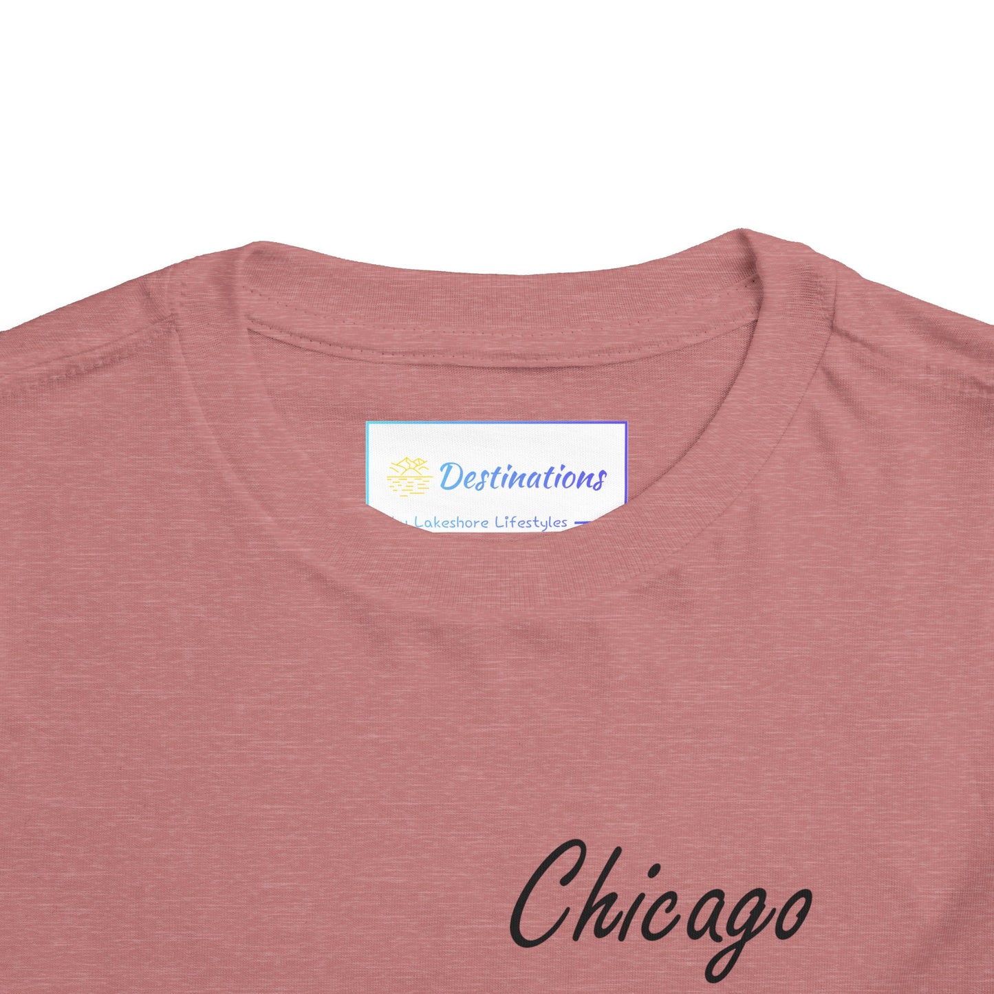 Elegant Chicago Skyline Unisex Toddler Short Sleeve Tee